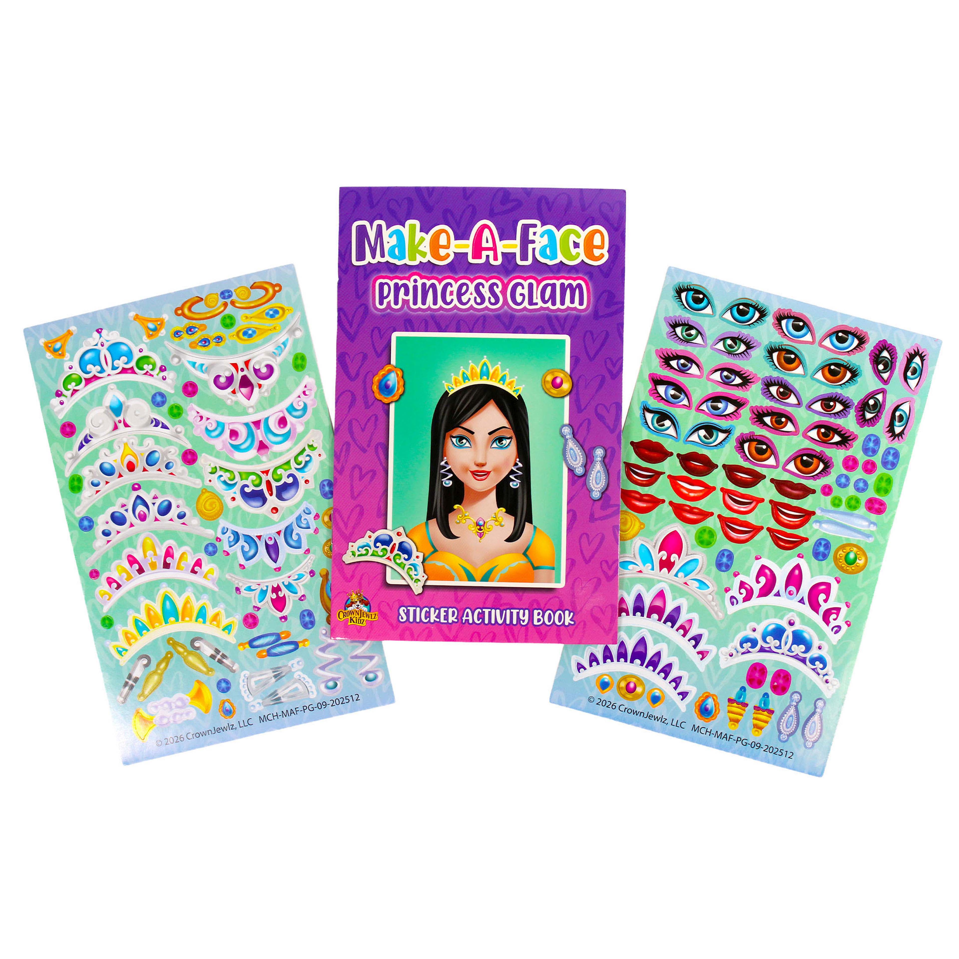 Make-A-Face Princess Glam Sticker Activity Fun Pack