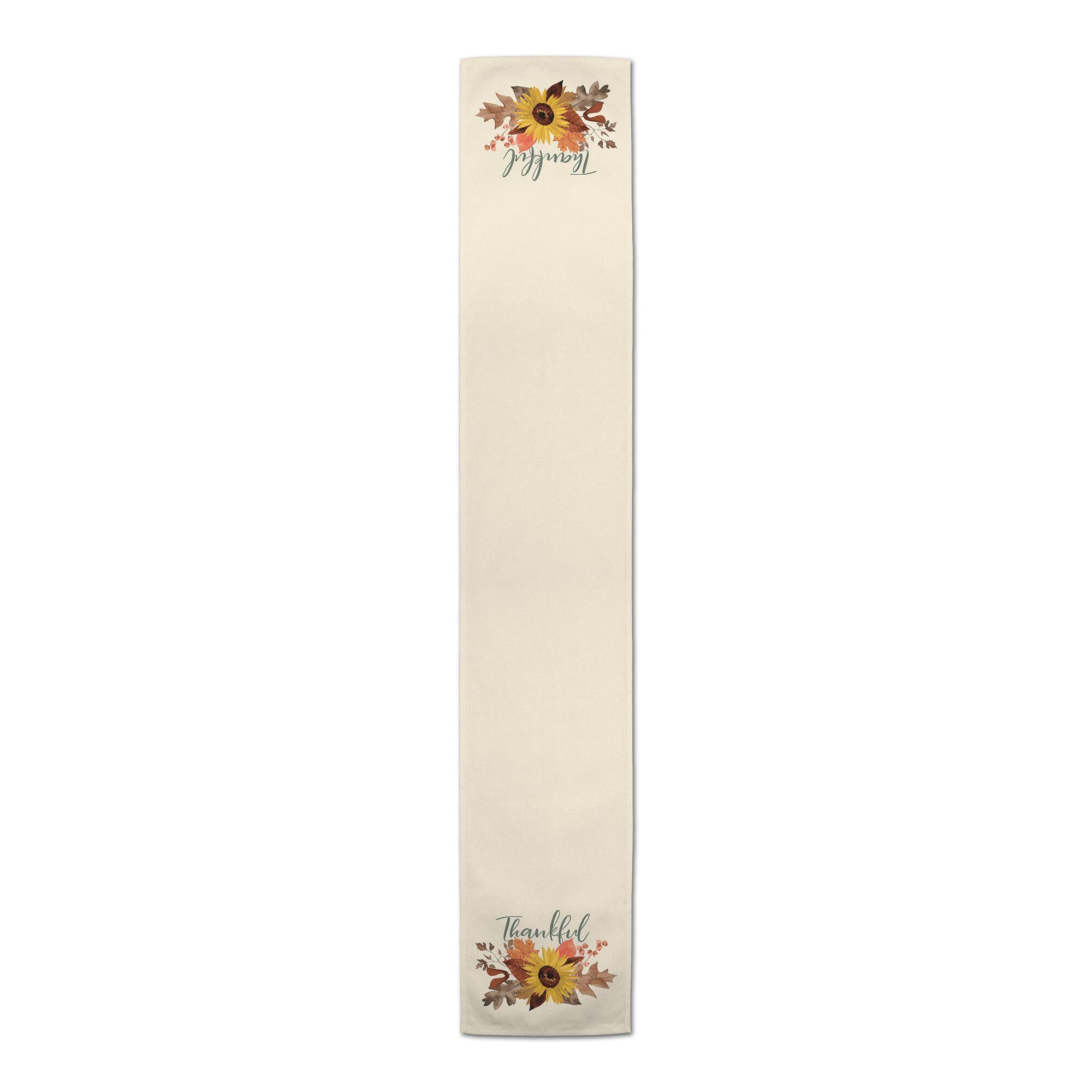 72" Thankful Sunflower Table Runner