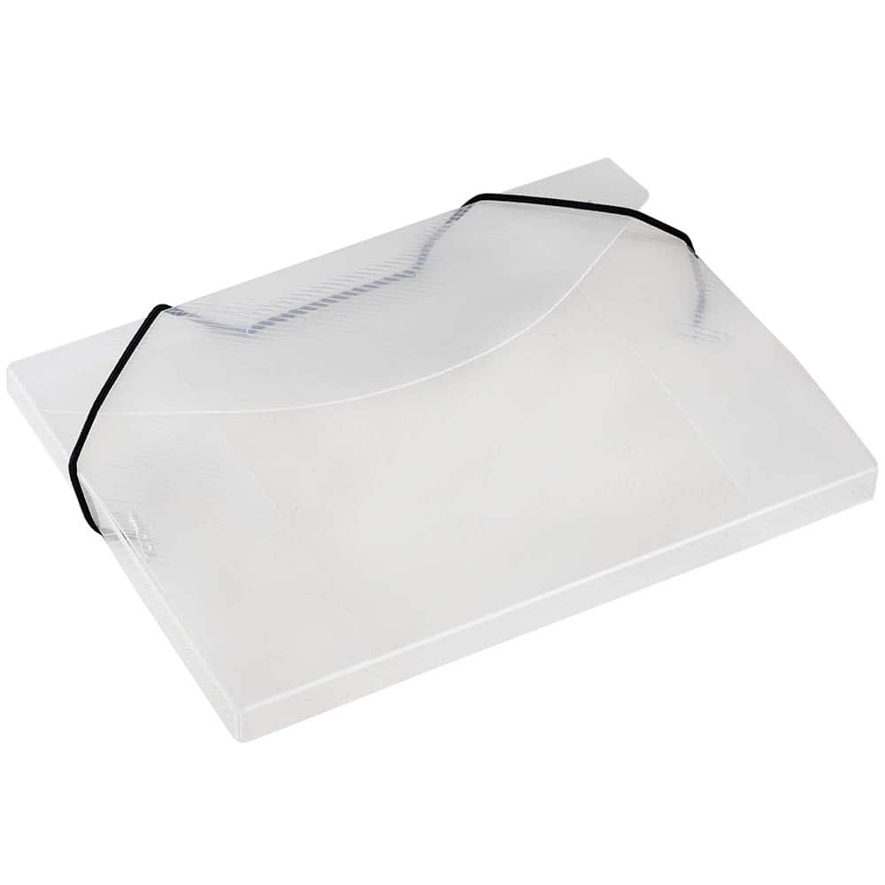 JAM Paper Clear 5.5" x 7.5" Elastic Closure Plastic Portfolio