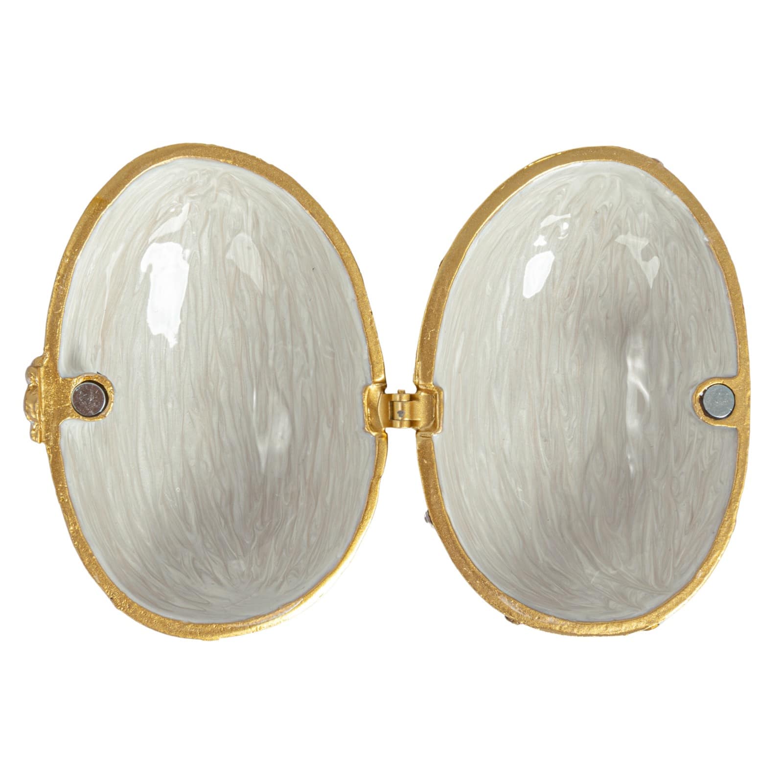 Hello Honey® 3.5" Amber Jeweled Egg Trinket Box