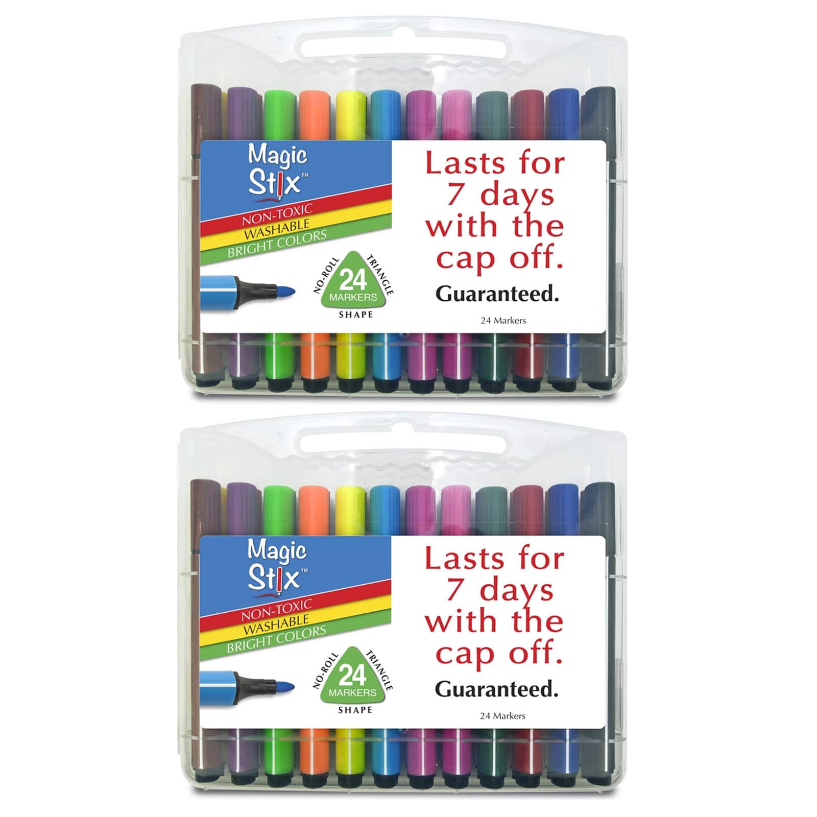 12 Packs: 2 Packs 24 ct. (576 total) Magic Stix™ Triangular Markers