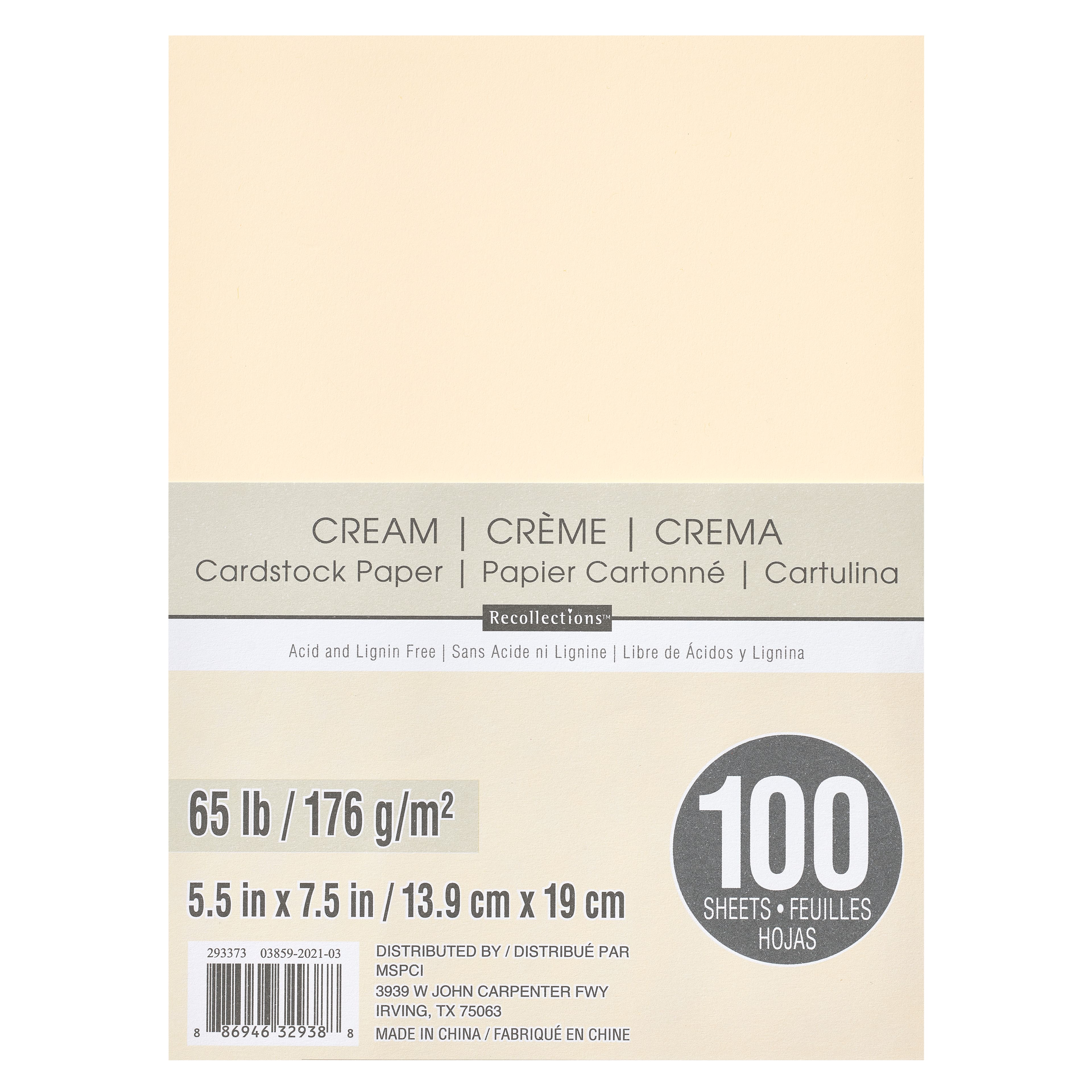 12 Packs: 100 ct. (1200 total) Cardstock Paper by Recollections™, 5.5" x 7.5"