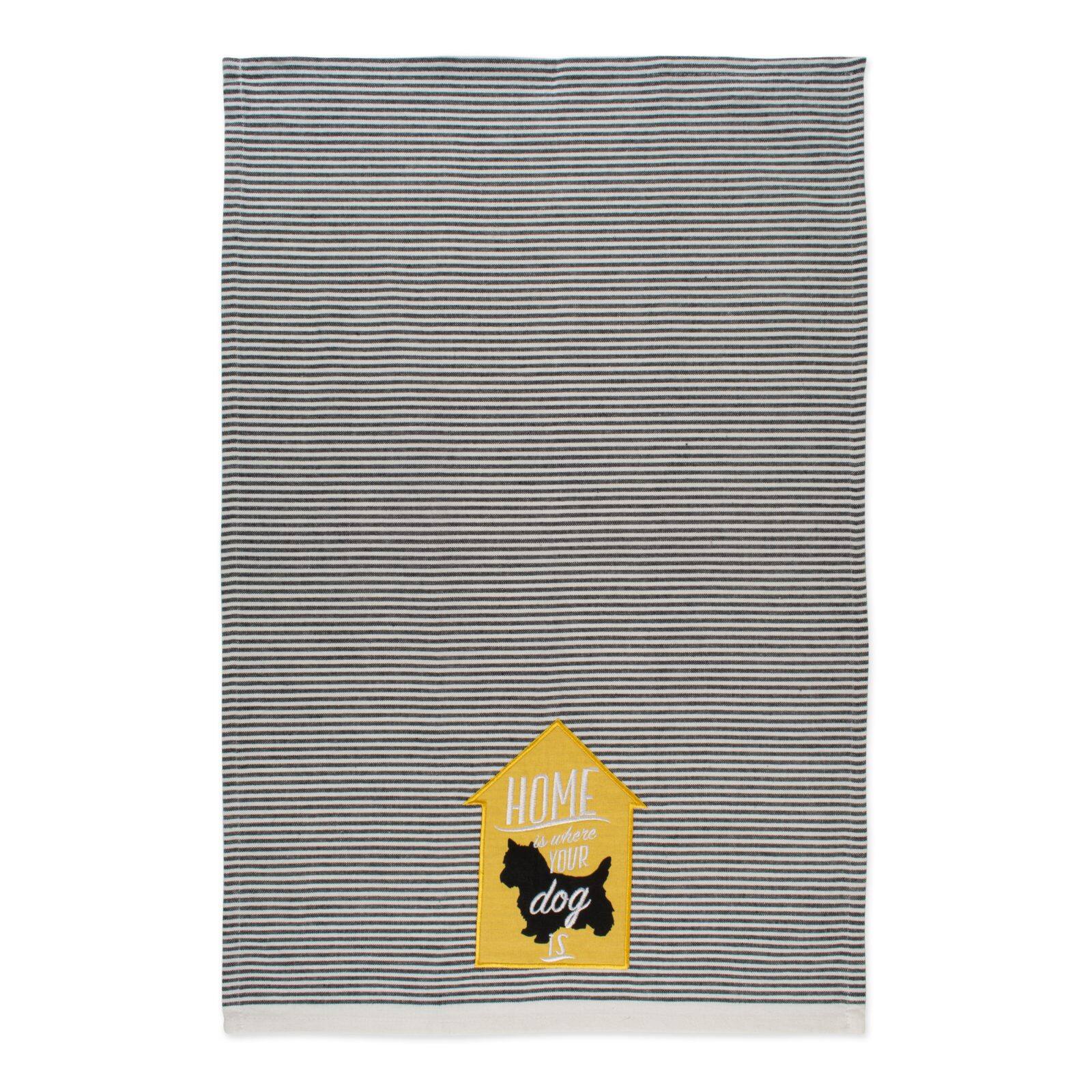 DII® Embellished Dog House Dishtowel Set