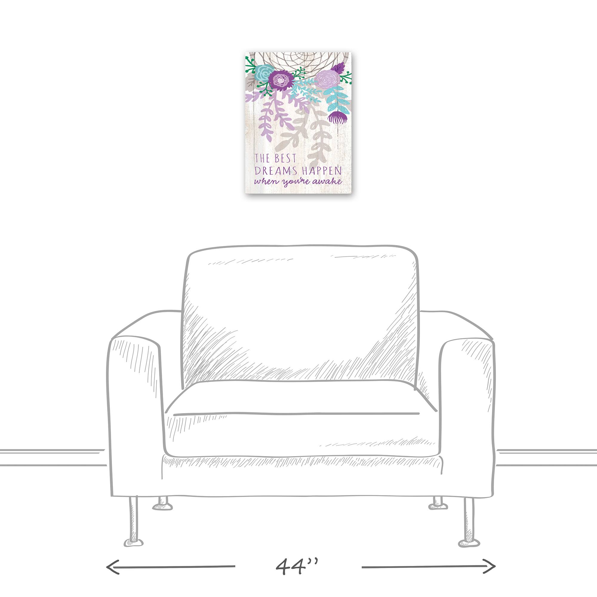 Flower Dreamcatcher 12" x 16" Canvas Wall Art