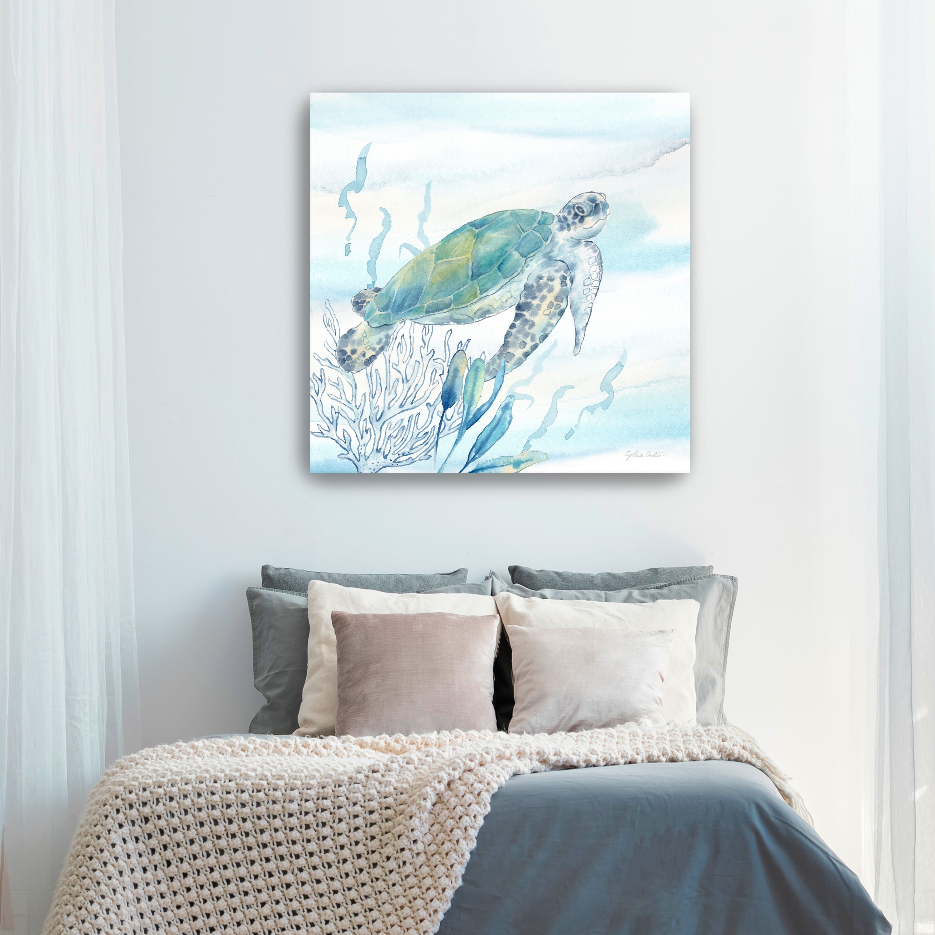Great Blue Sea IV Canvas Giclee