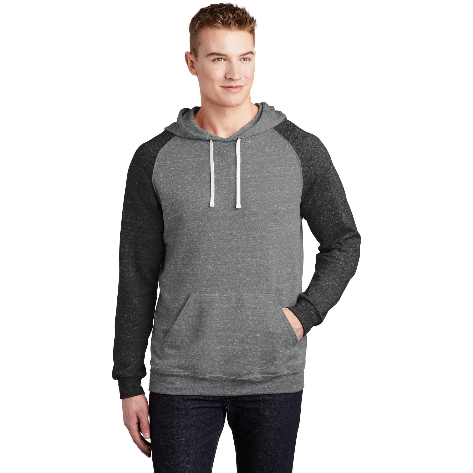 JERZEES® Snow Heather French Terry Raglan Hoodie