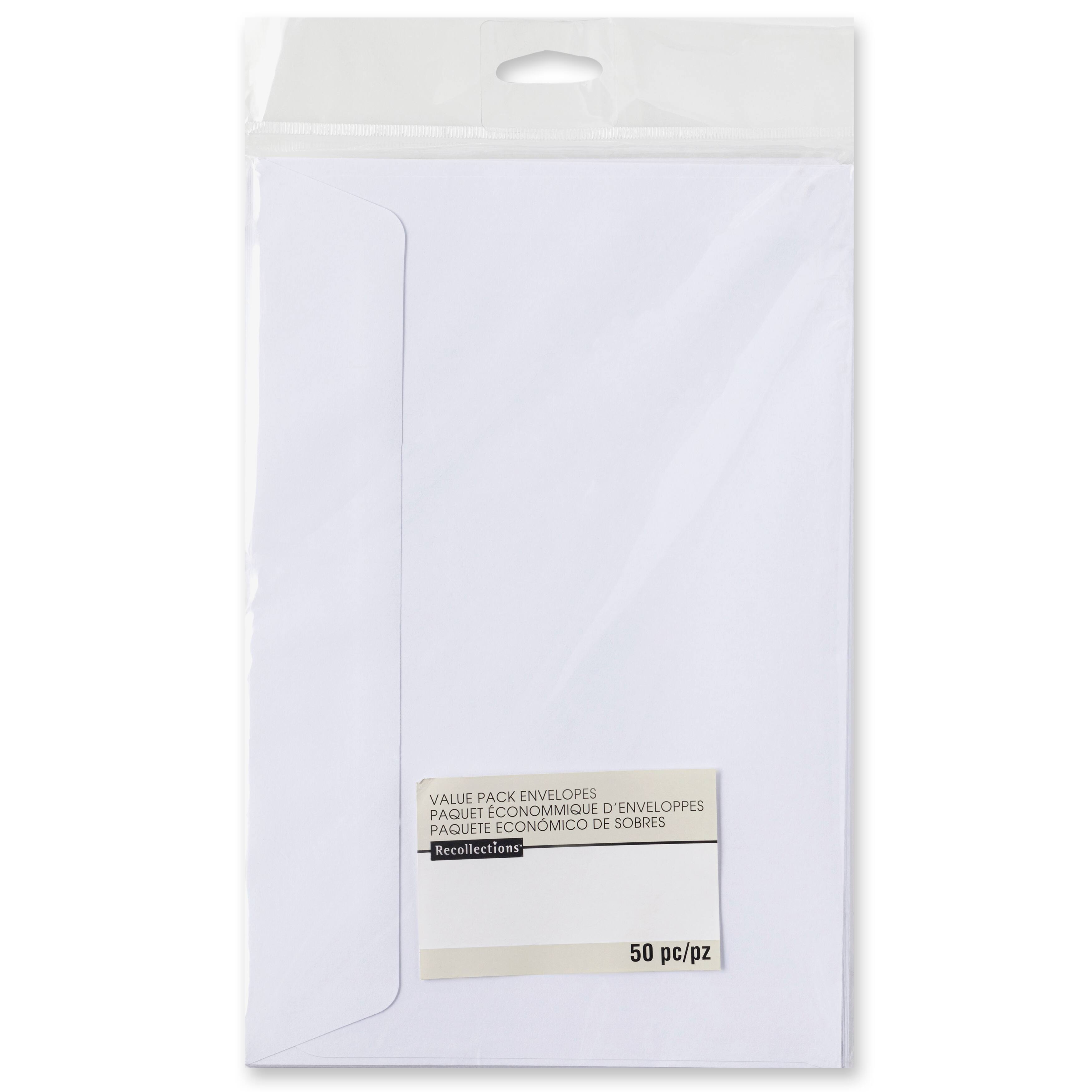 12 Packs: 50 ct. (600 total) White Envelopes by Recollections™, 6" x 9"