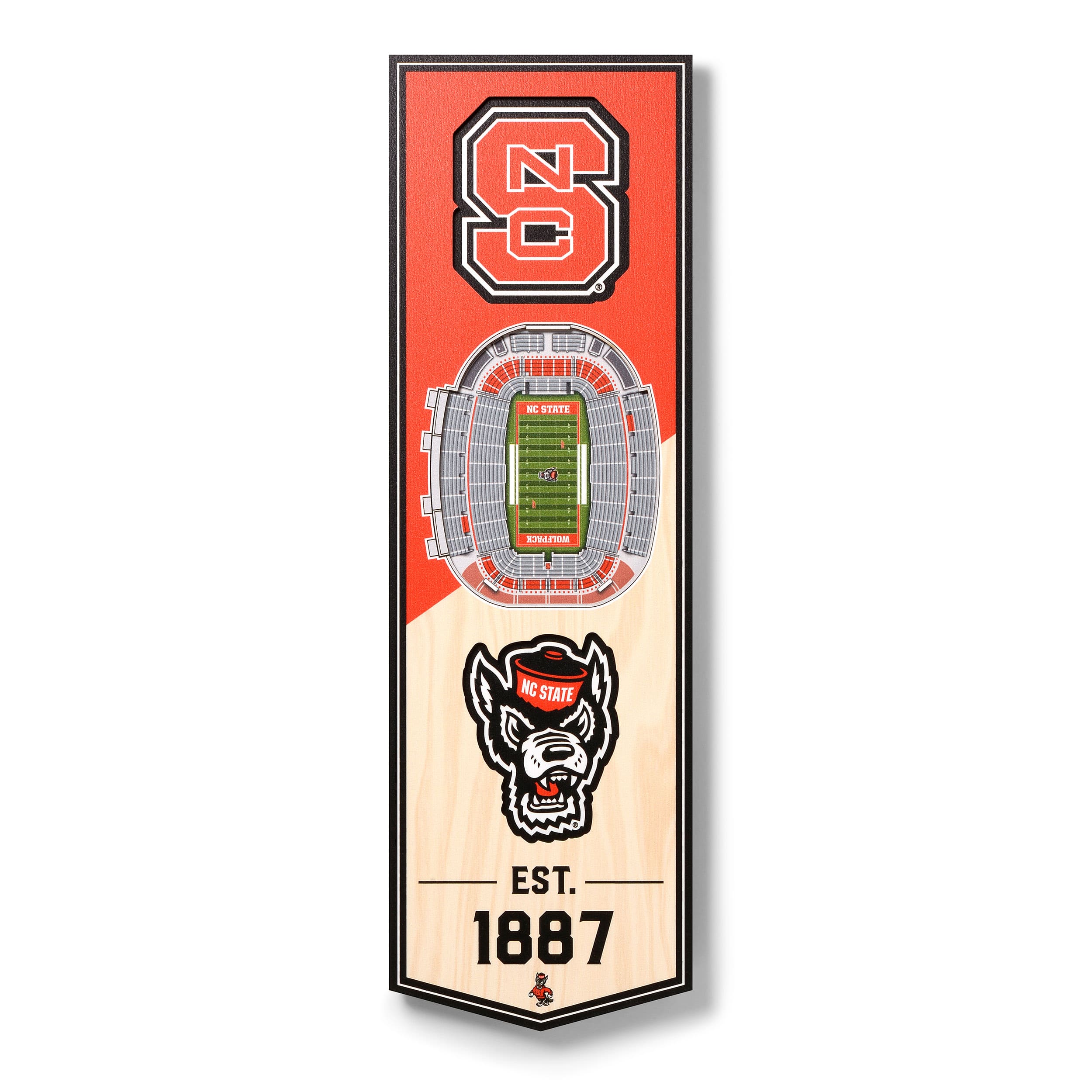 NCAA 6" x 19" StadiumView 3D Banner By Youthefan in Nc State Wolfpack | Michaels®