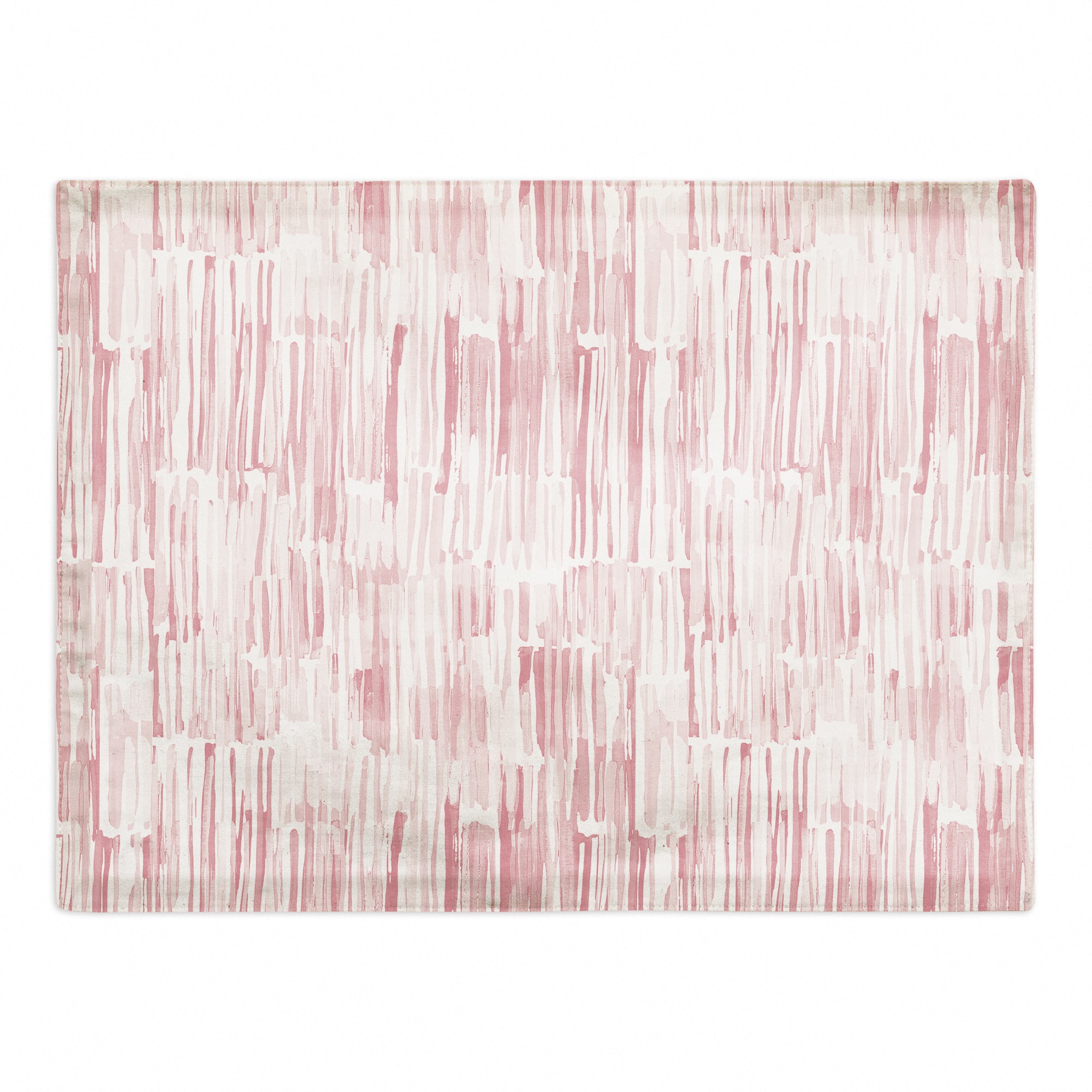 Blush Watercolor Hatch Cotton Twill Placemat
