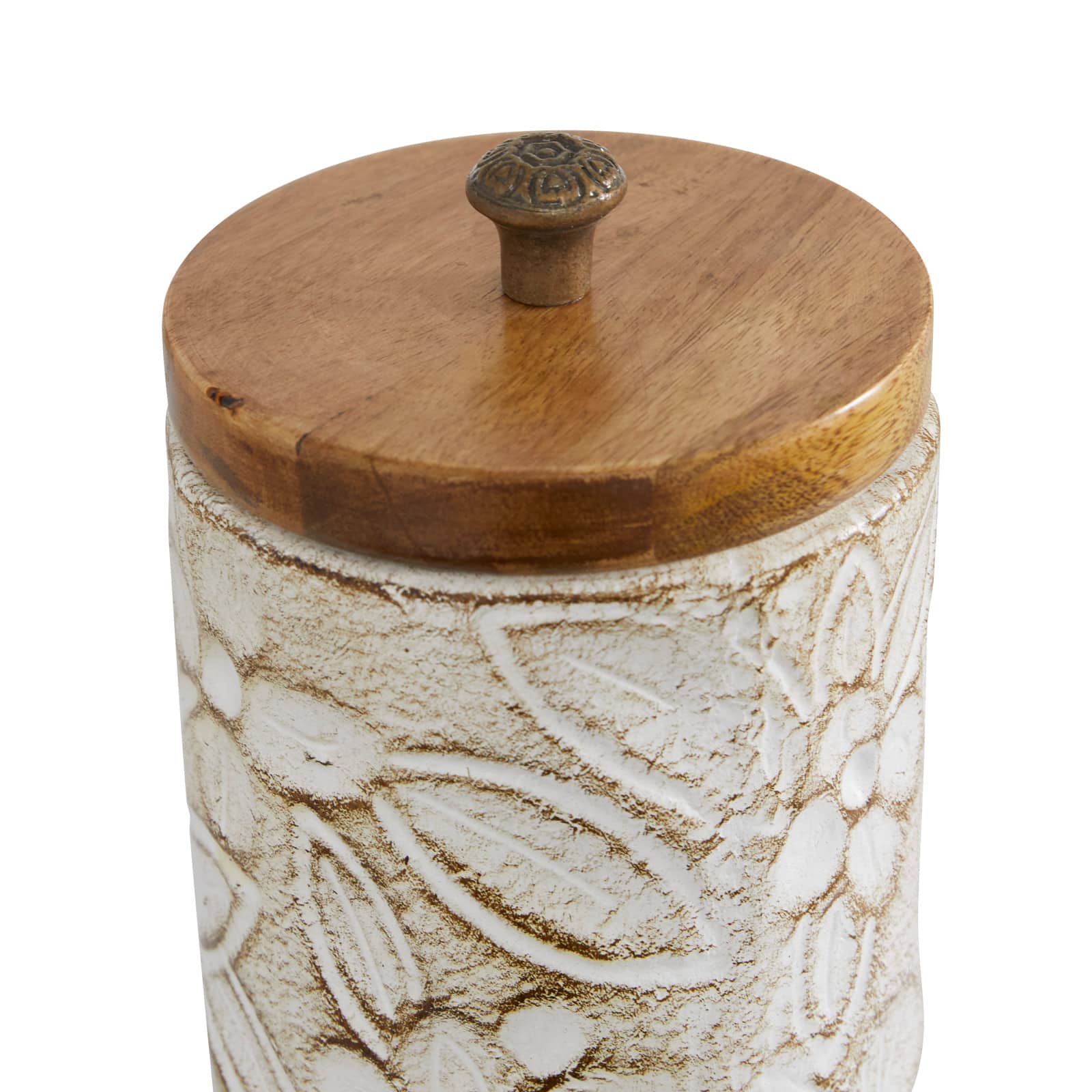White Dolomite Farmhouse Decorative Jar Set