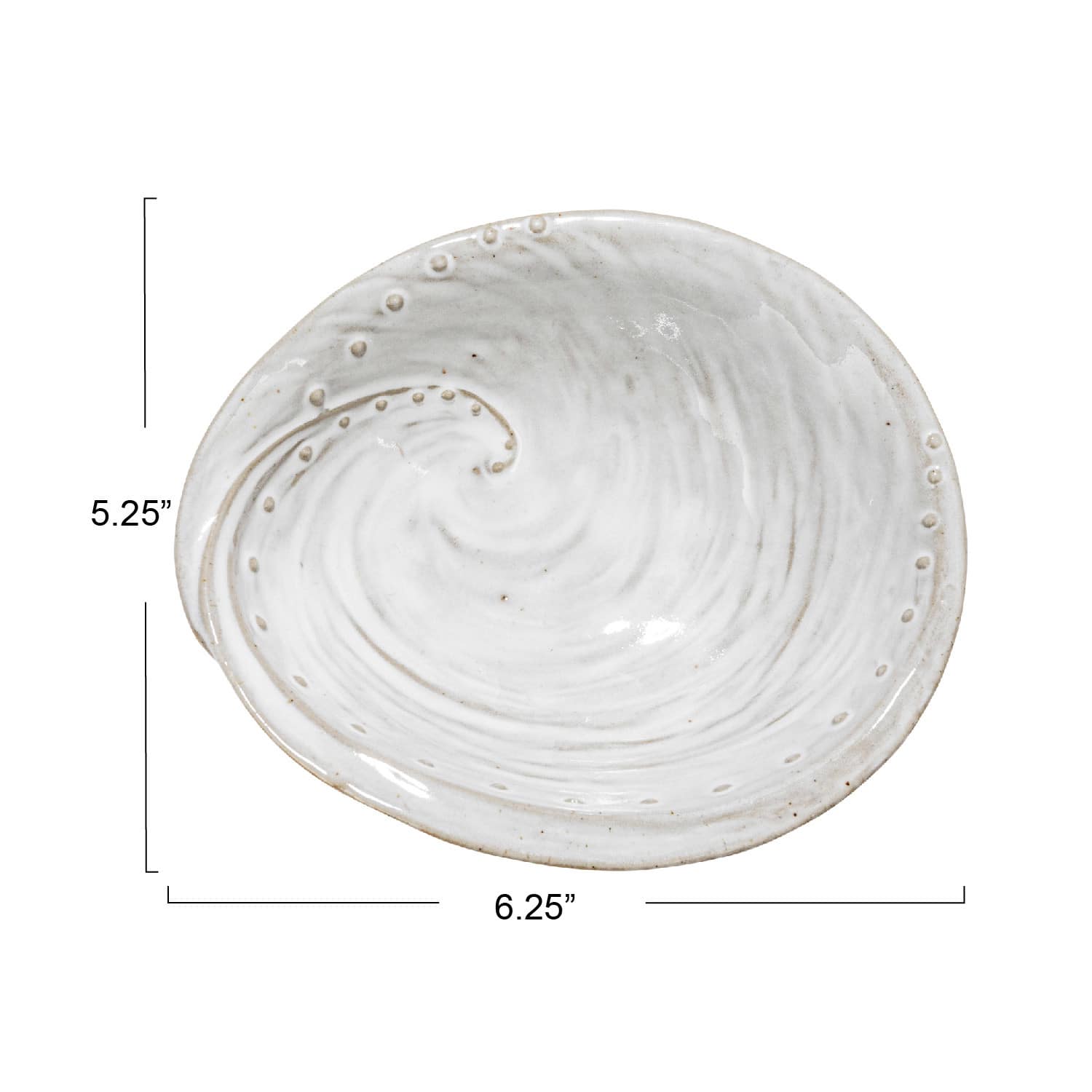 Hello Honey® 6.25" White Abalone Shell Stoneware Plates, 6ct.