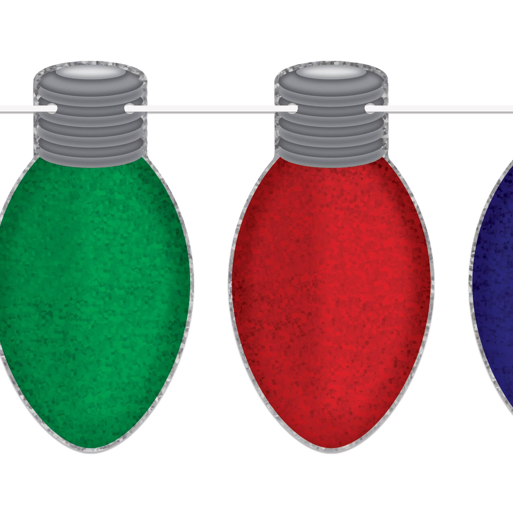 Beistle 8.75" x 5.5ft. Christmas Light Bulb Streamer