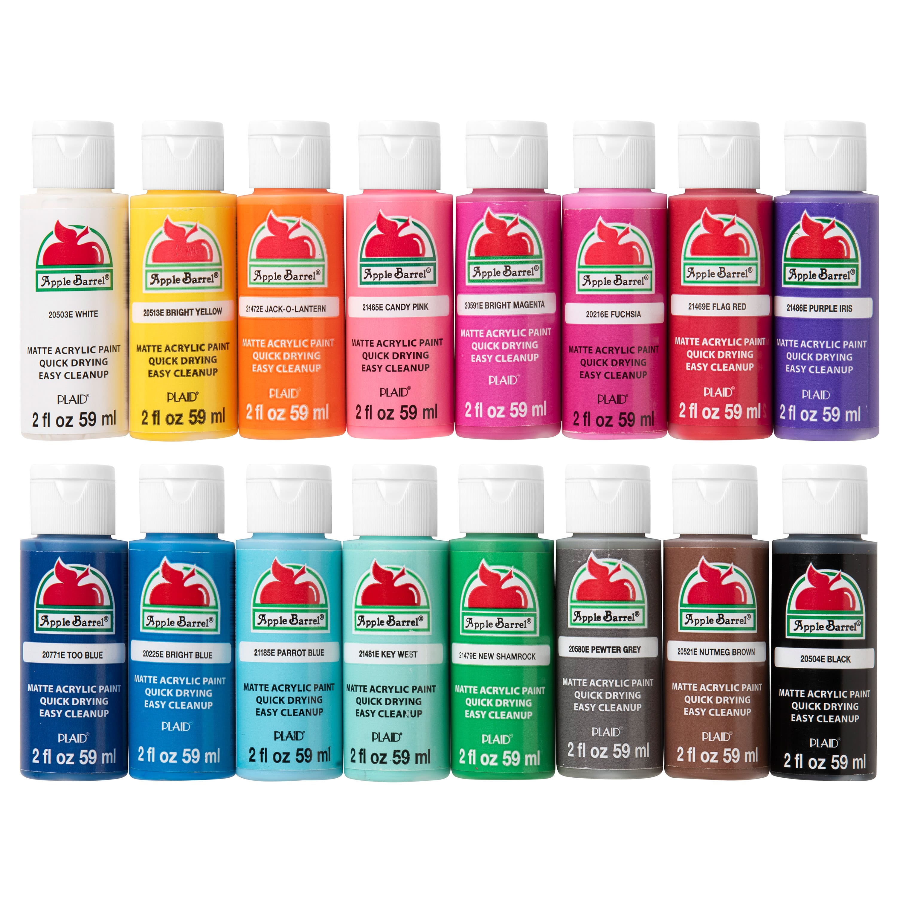 Apple Barrel® Matte Acrylic Craft Paint 16 Color Set