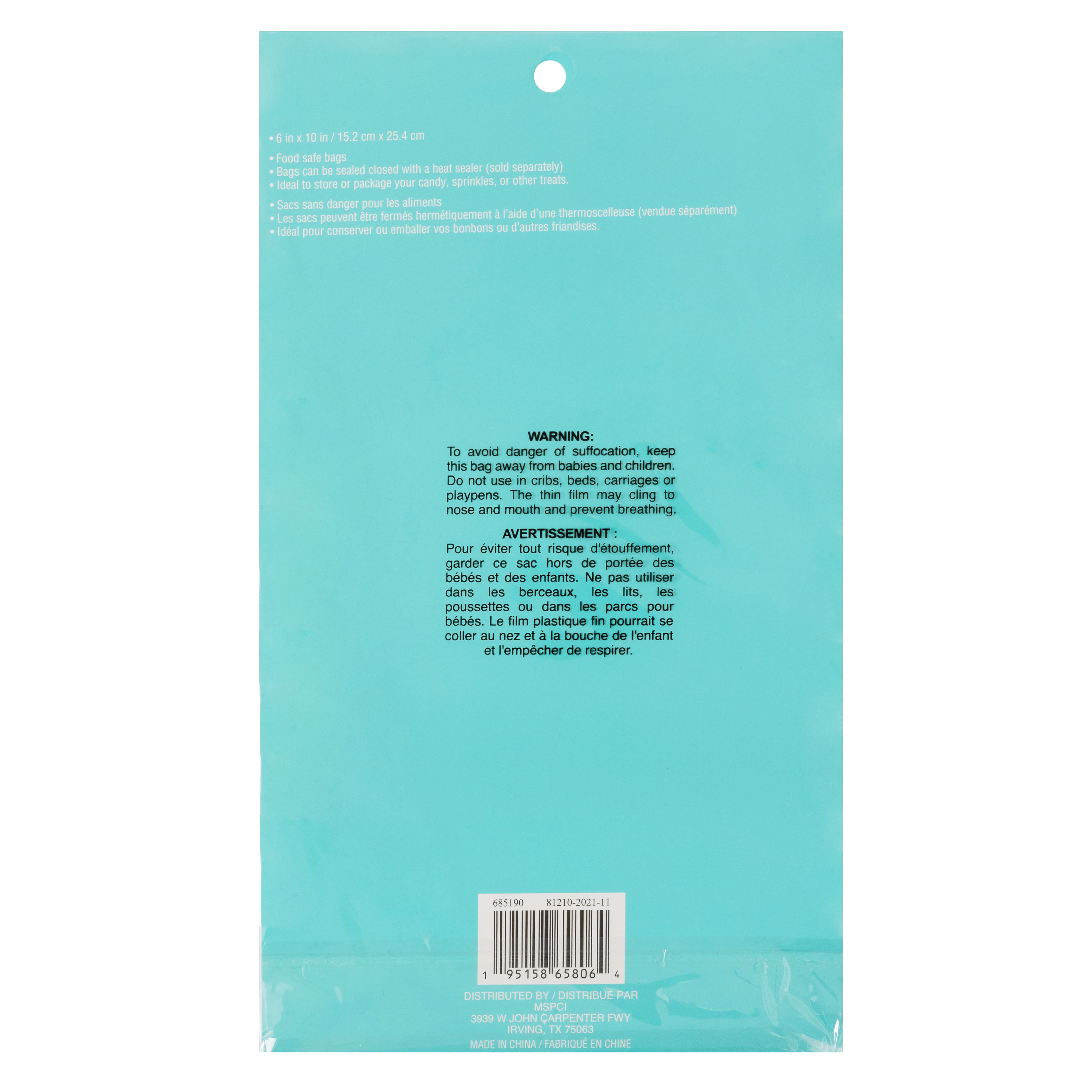 Sacs thermoscellables de 15 cm x 25,4 cm de Celebrate It, 50 unités