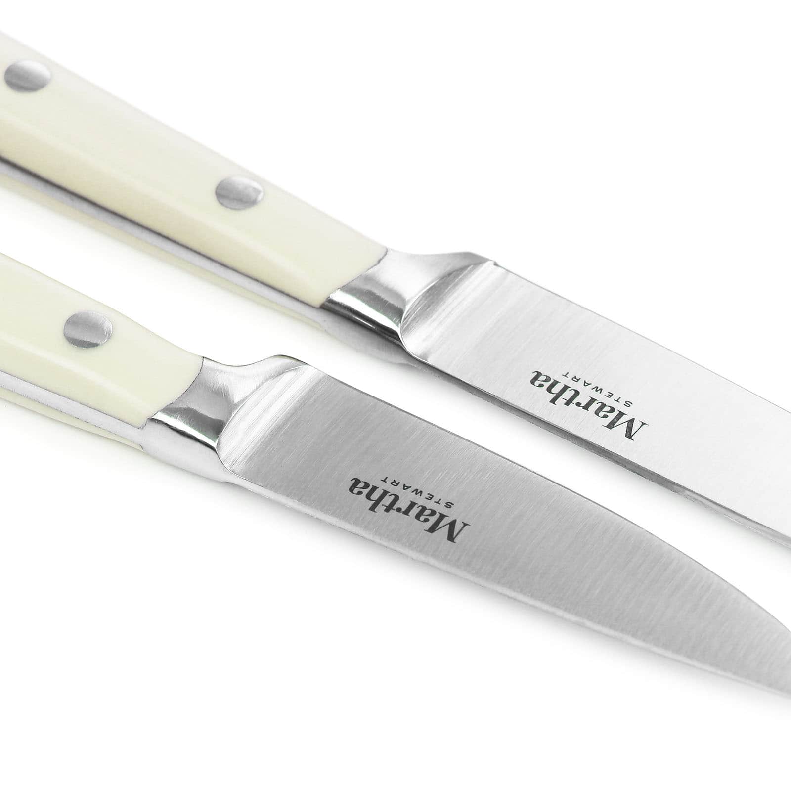 Martha Stewart Cream Stainless Steel 2 Piece Cutlery Set