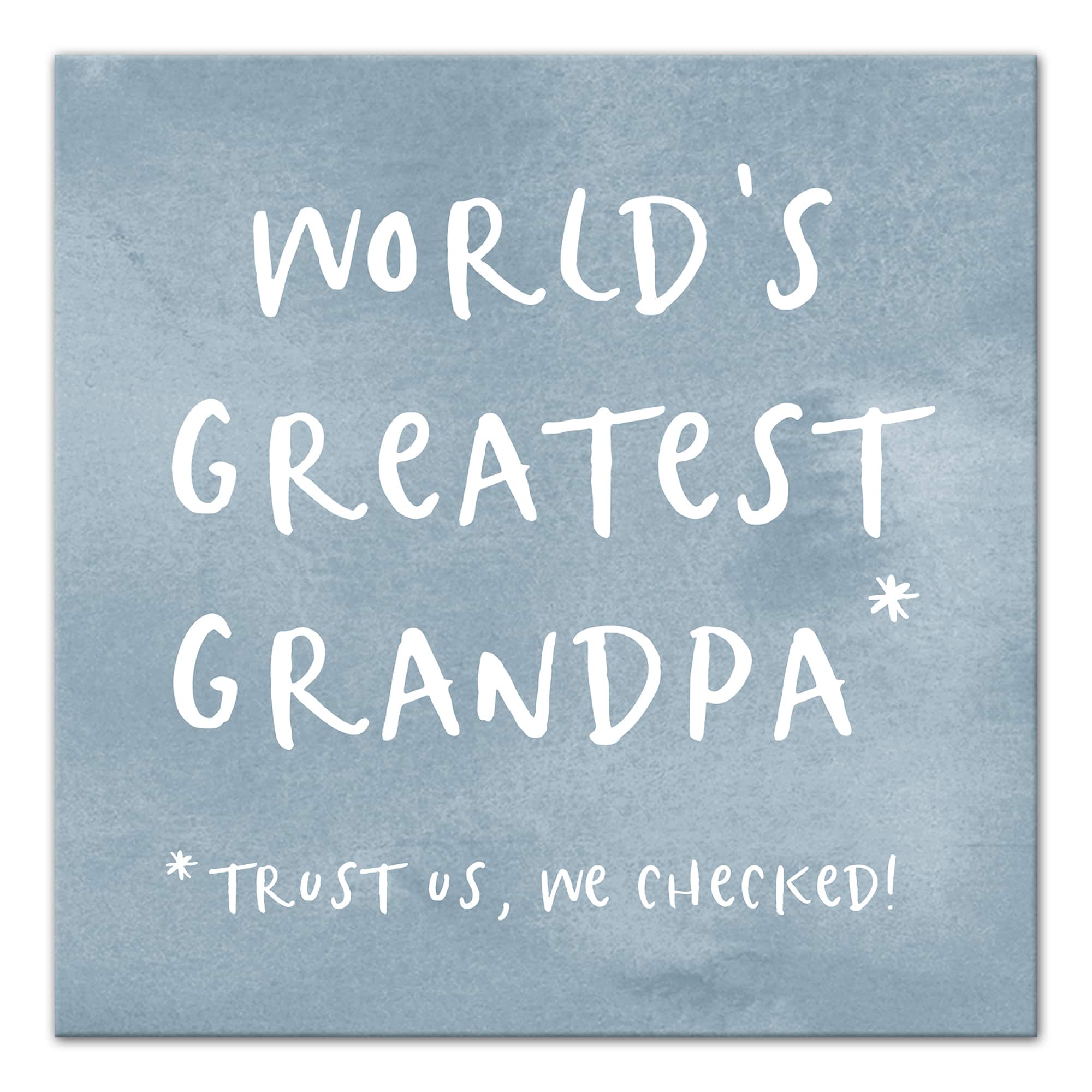 World's Greatest Grandpa Canvas Wall Art