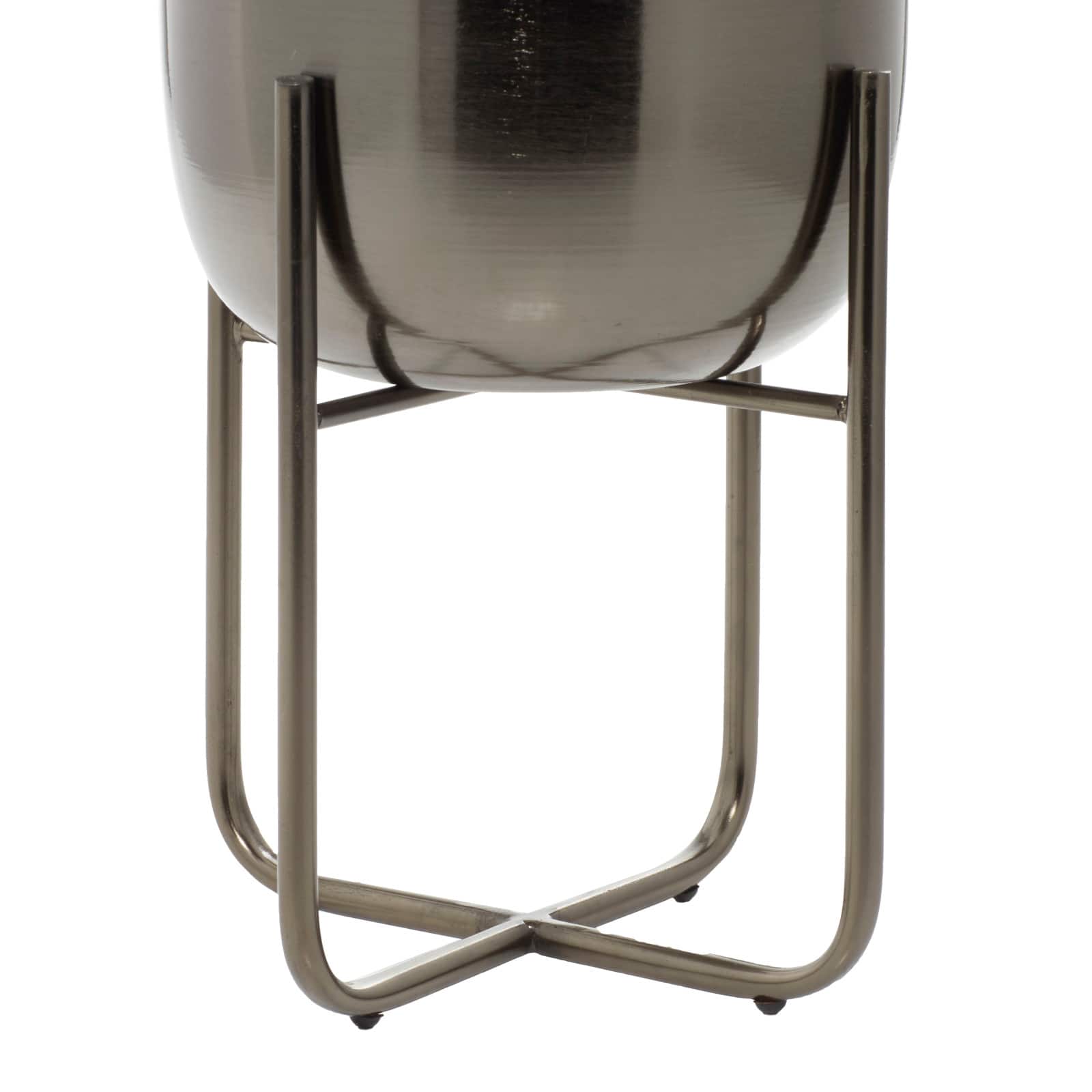 Metal Contemporary Stand Planter Set