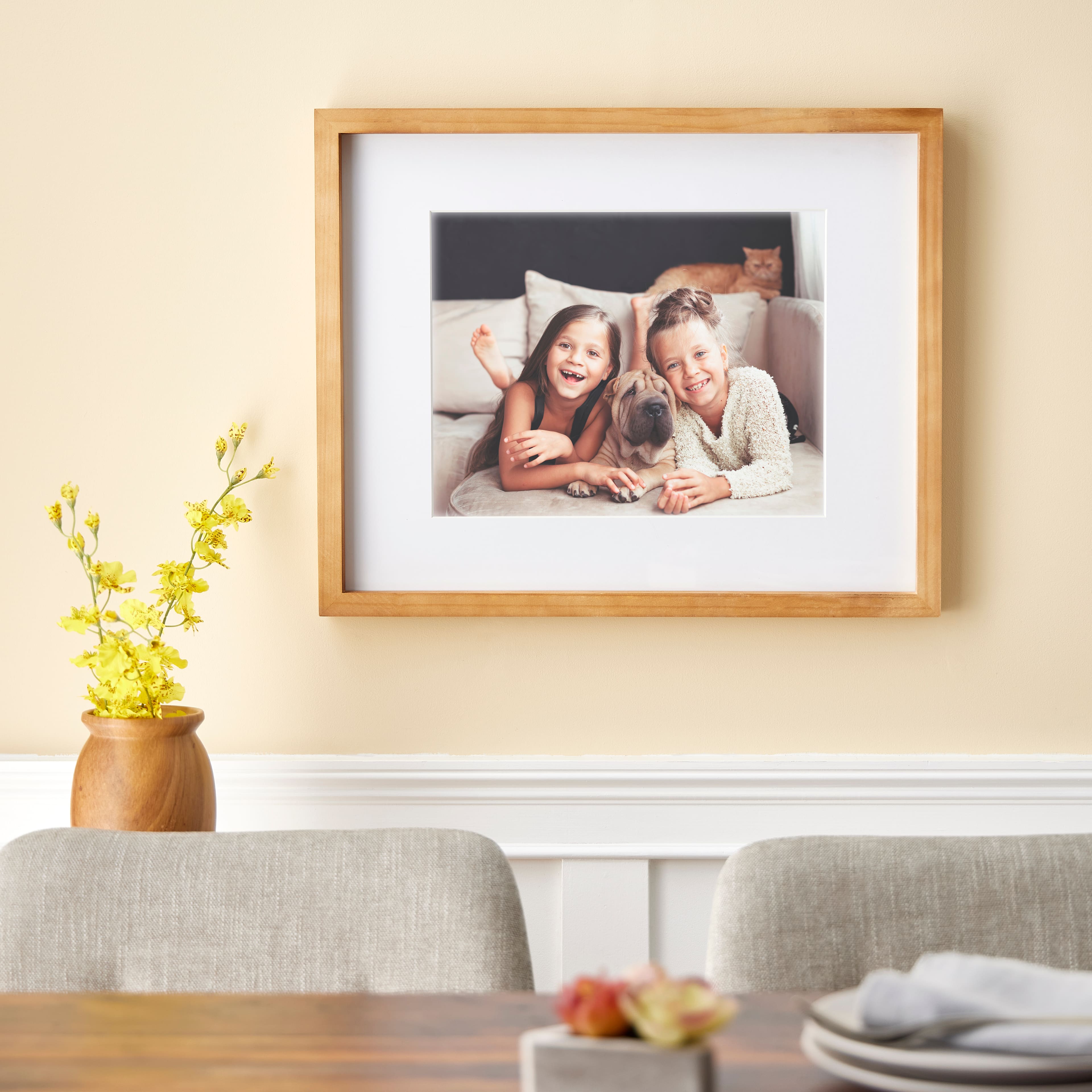 Home Natural Walnut Stain Wood Frame with Mat by Studio Décor®
