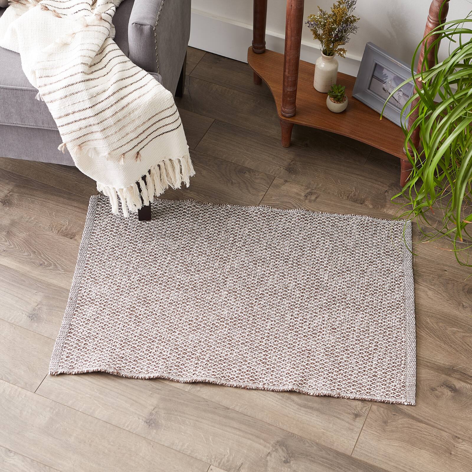 DII® Diamond Handwoven Recycled Yarn Rug