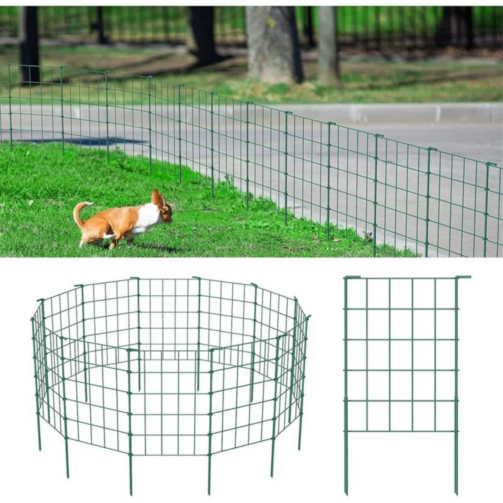 NEX™ Green Rustproof Folding Metal Fencing, 10ct.