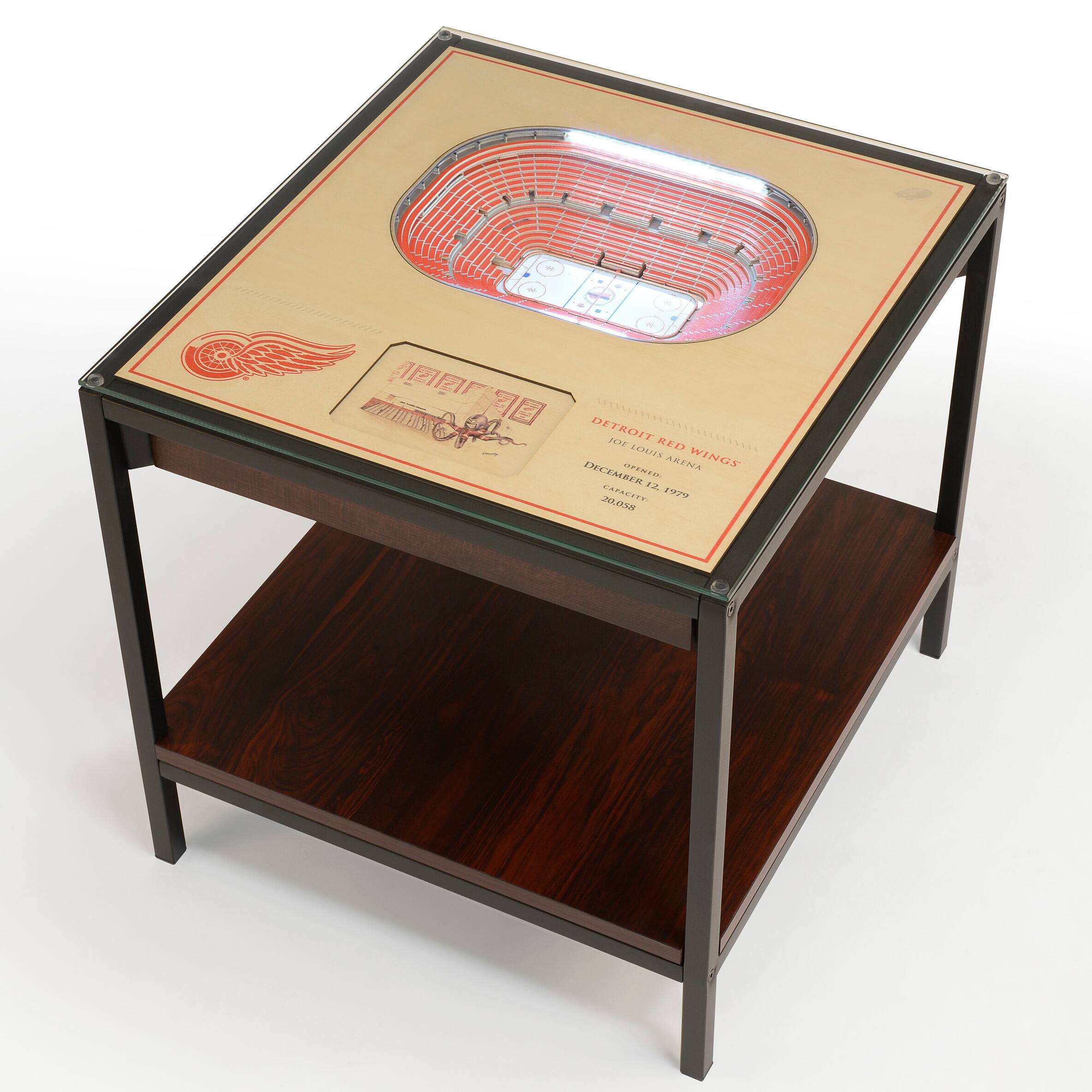 Detroit Red Wings  25-Layer StadiumViews Lighted End Table