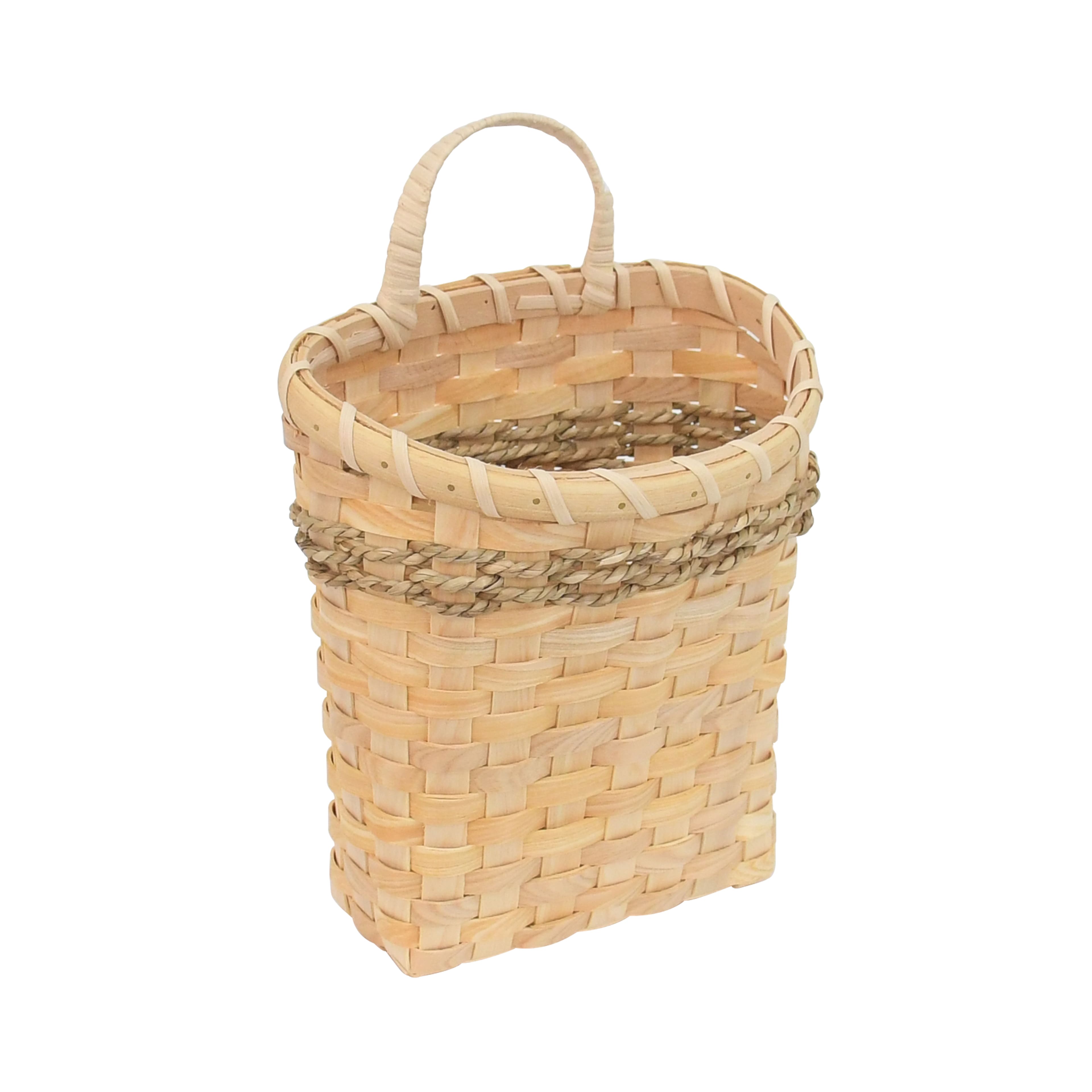 Woven Hanging Wall Basket with Twisted Seagrass Accent by Ashland