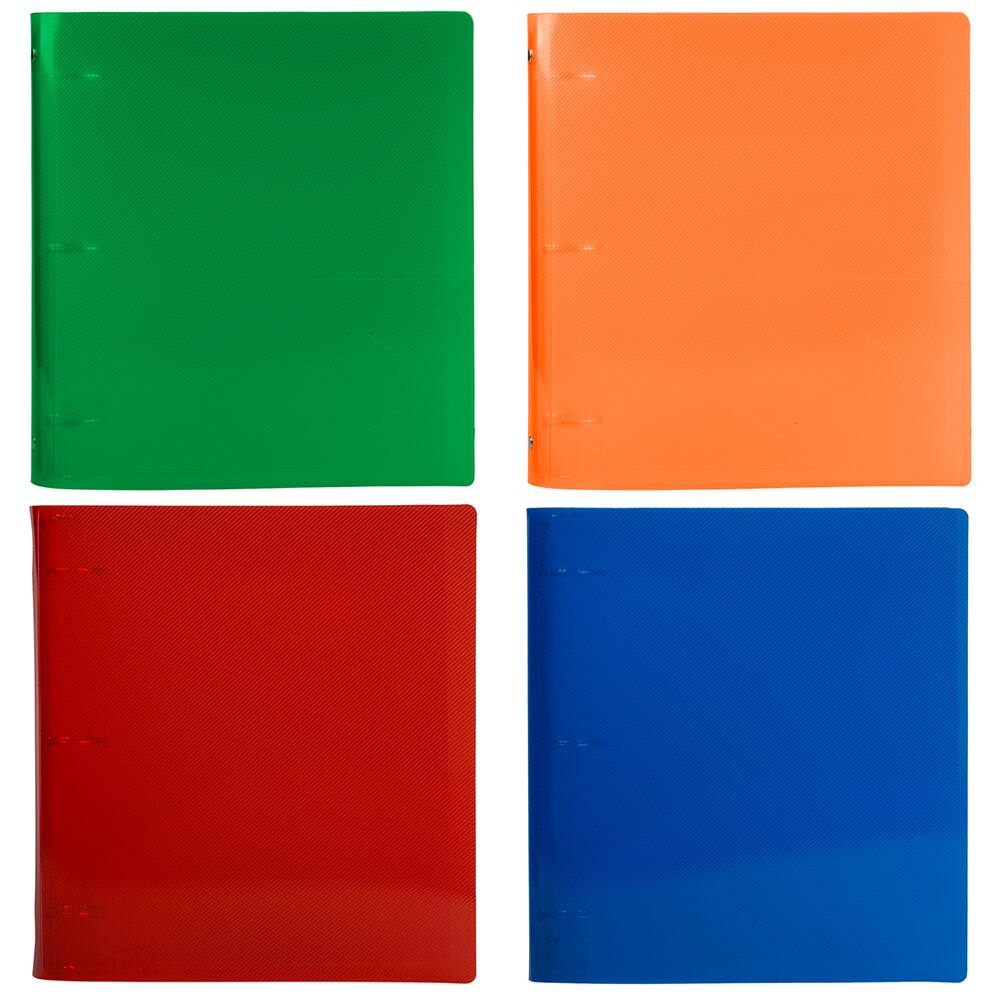 JAM Paper Designders® 1.5" Glass Twill Plastic 3-Ring Binders, 4ct.