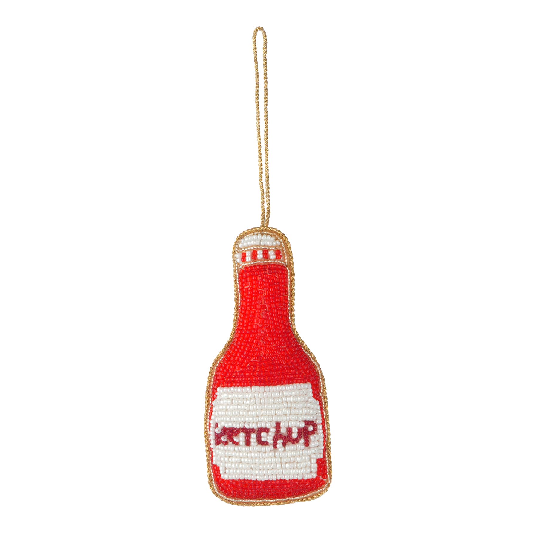 5" Ketchup Bottle Beaded Ornament by Ashland®