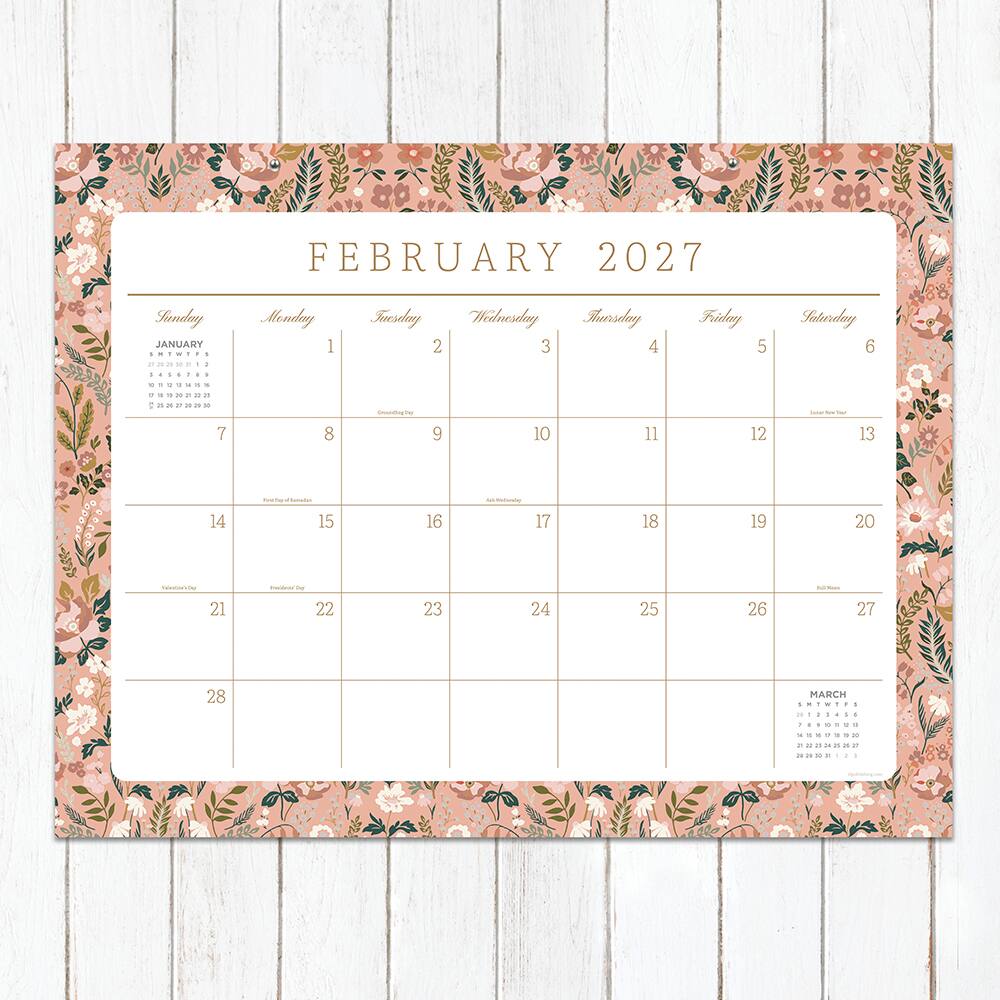 2027 Artisan Legacy Large Desk Pad Monthly Blotter Calendar