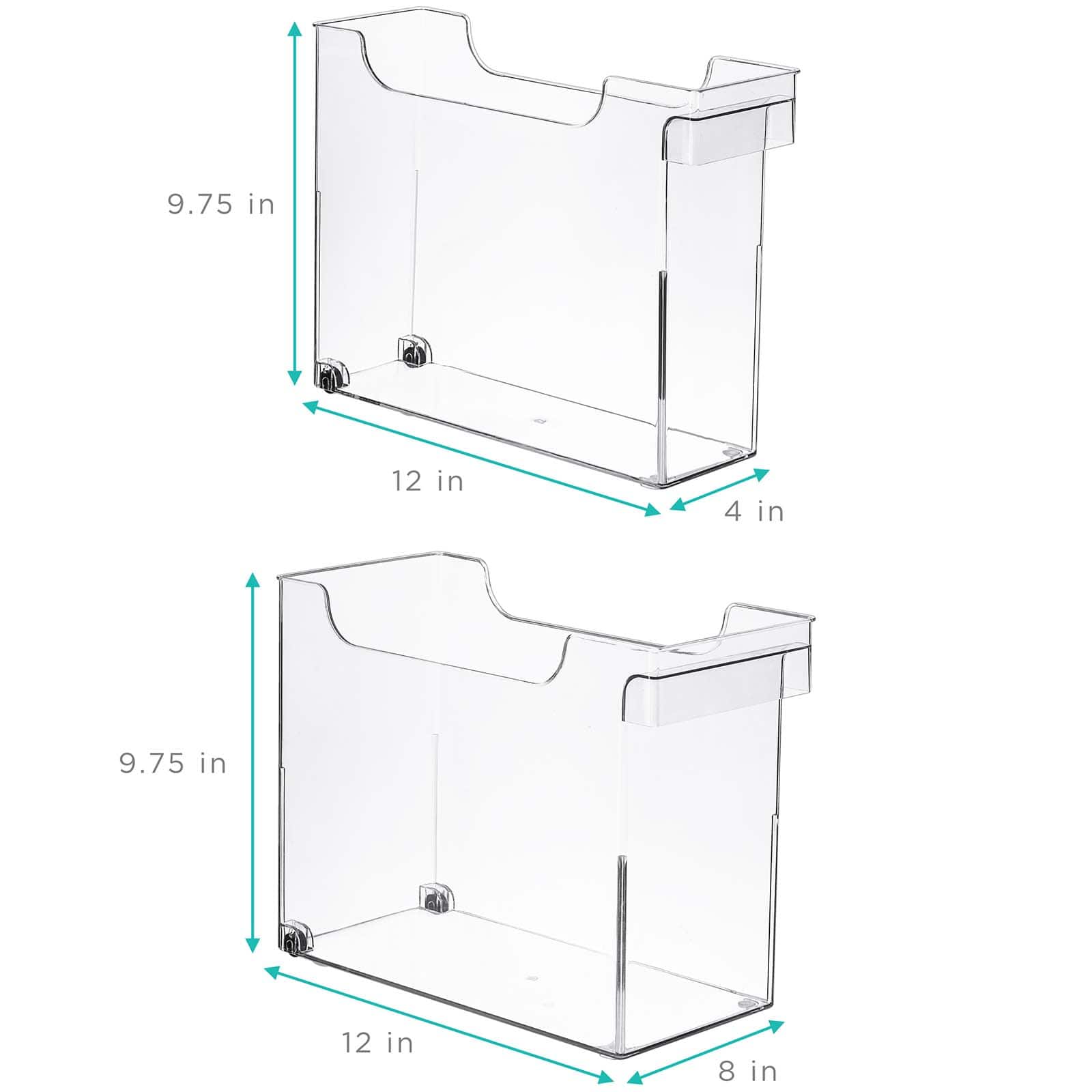 Sorbus Tall Rolling Storage Bin Set