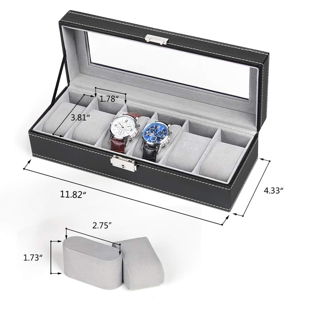Obsidian Black Hexa Leather Watch Box