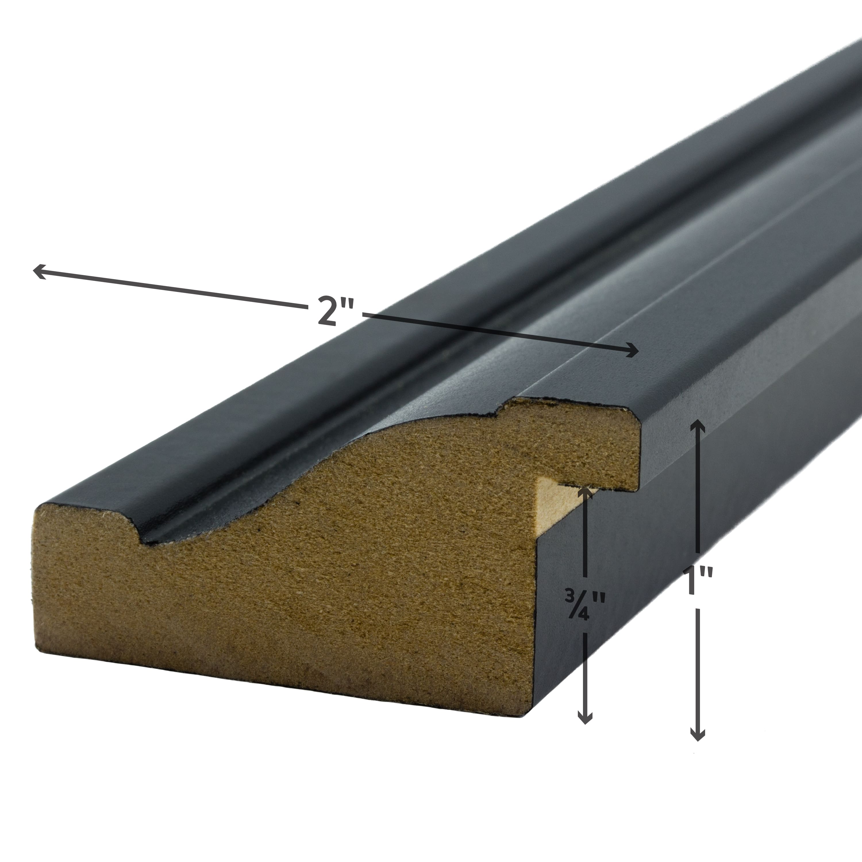 Craig Frames Upscale Satin Black Picture Frame with Mat