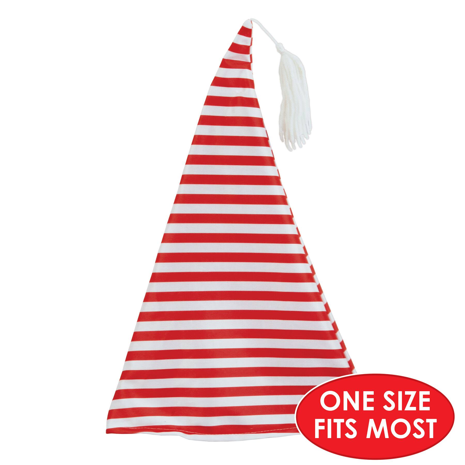 Beistle Adult Red & White Striped Nightcaps, 2ct.