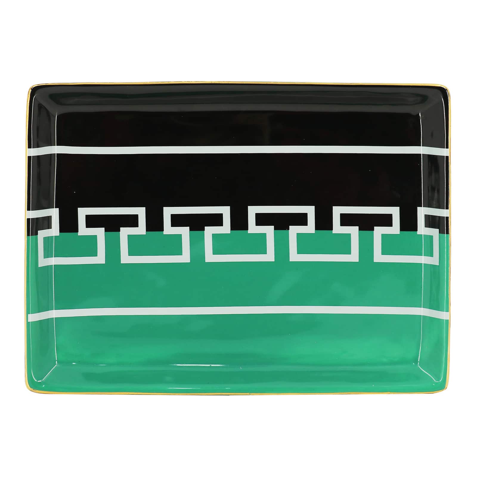 Jonathan Adler x Michaels 10.25" Green & Black Moroccan Key Ceramic Plate