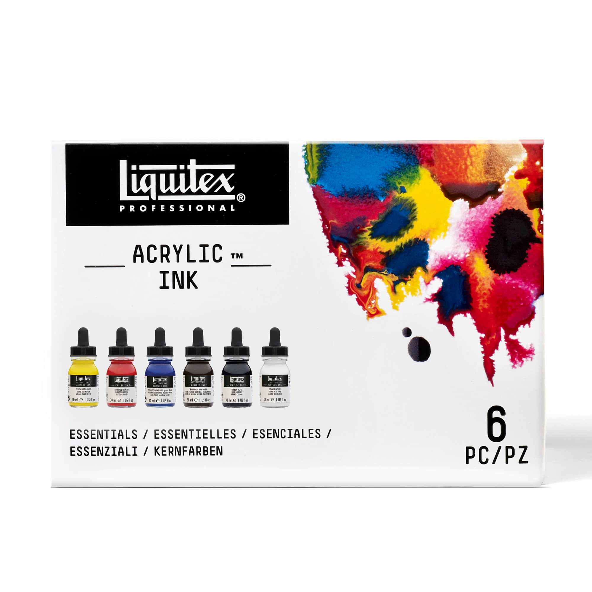 Ensemble d'encres Professional Acrylic de Liquitex, essentielles