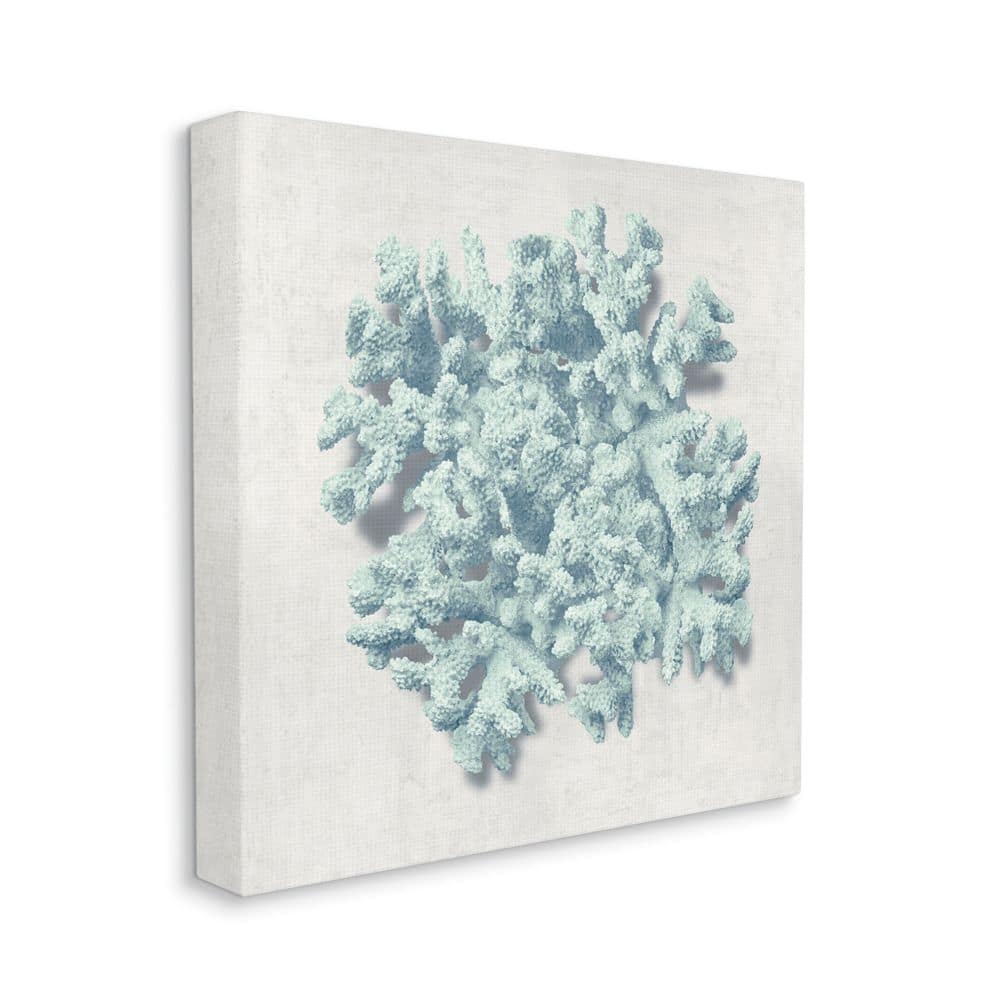 Stupell Industries Coral Blue Sea Beach Design Canvas Wall Art