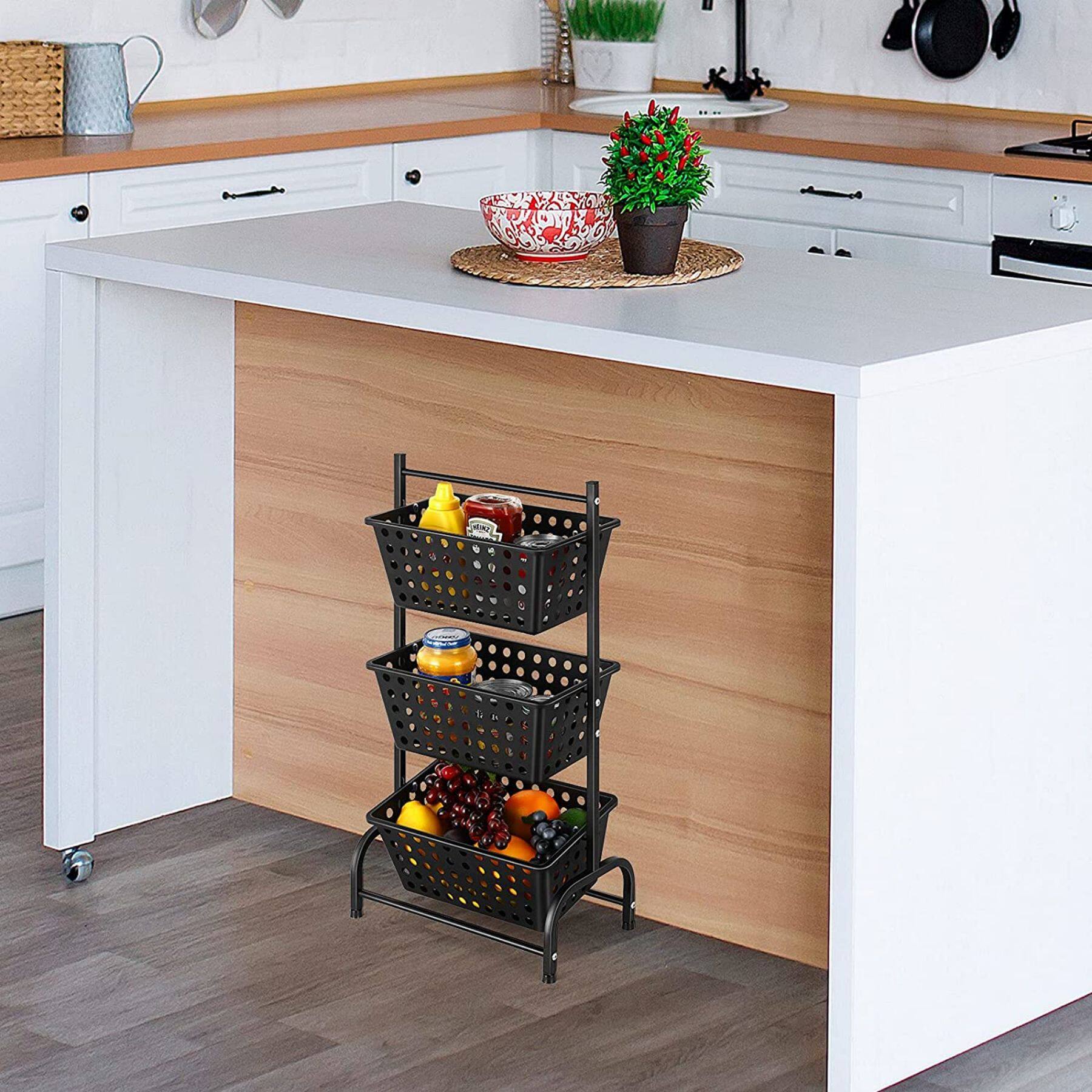 NEX™ Black Metal & Plastic Storage Basket