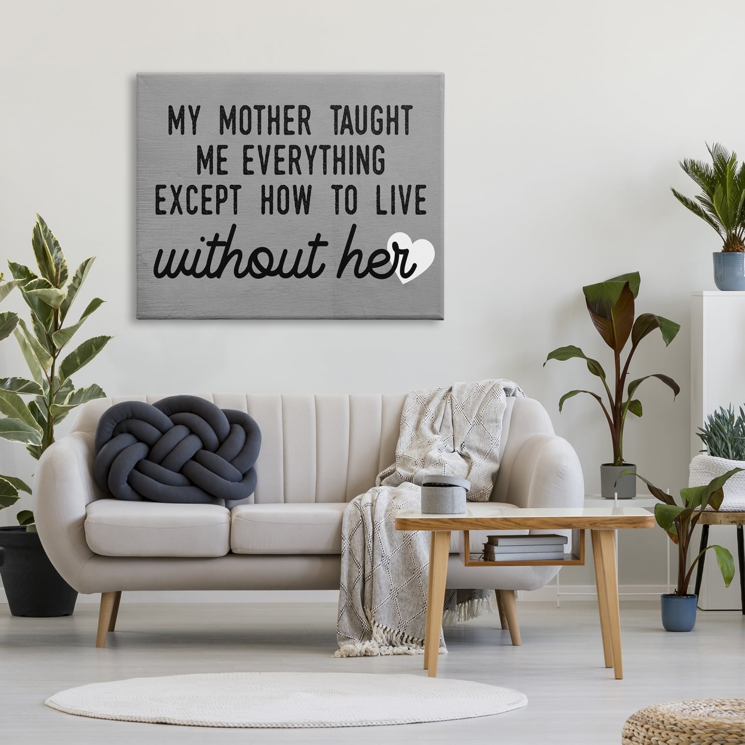Stupell Industries My Mother Taught Everything Phrase Family Grievance Canvas Wall Art