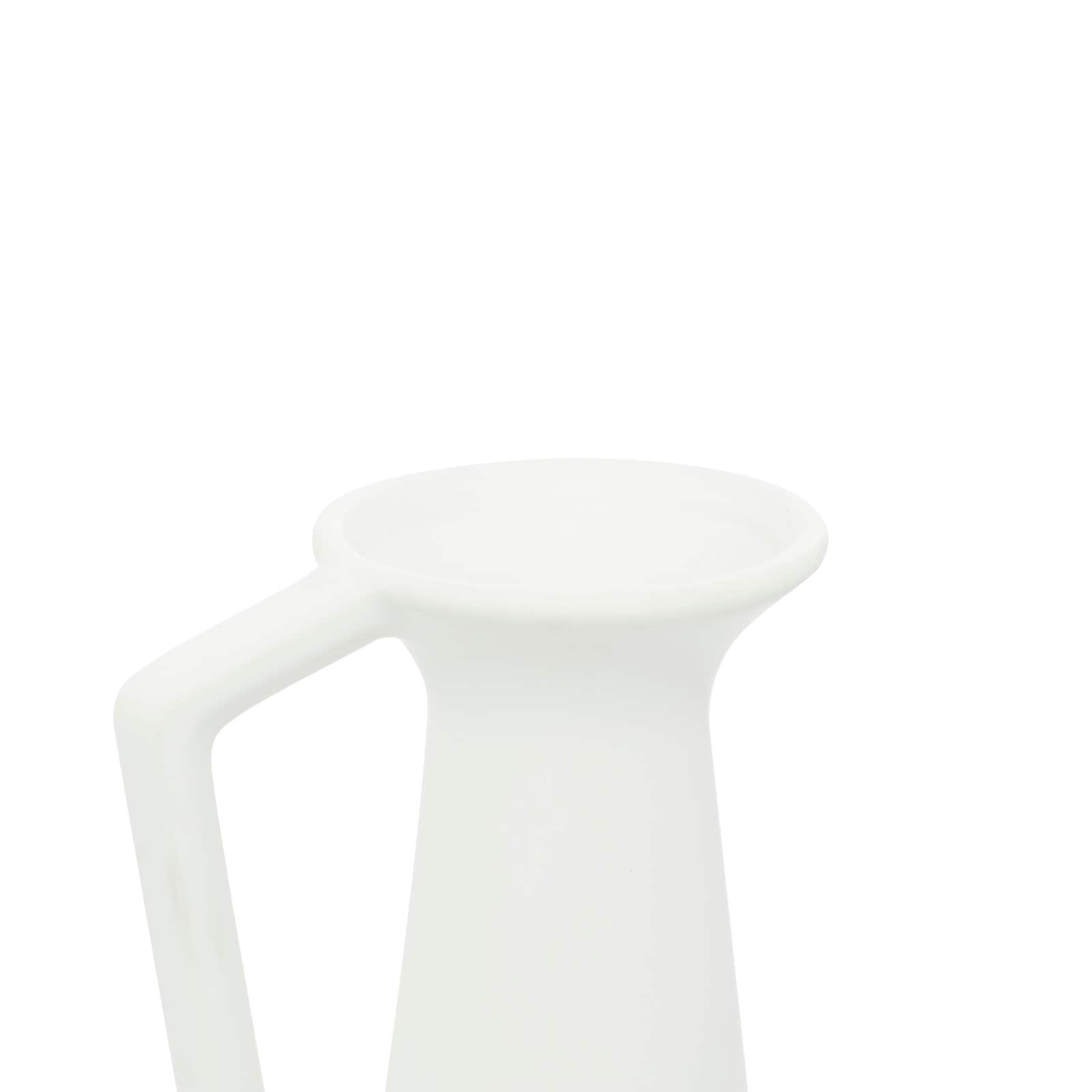 CosmoLiving by Cosmopolitan Set of 3 White Ceramic Modern Vase, 13", 12", 11"