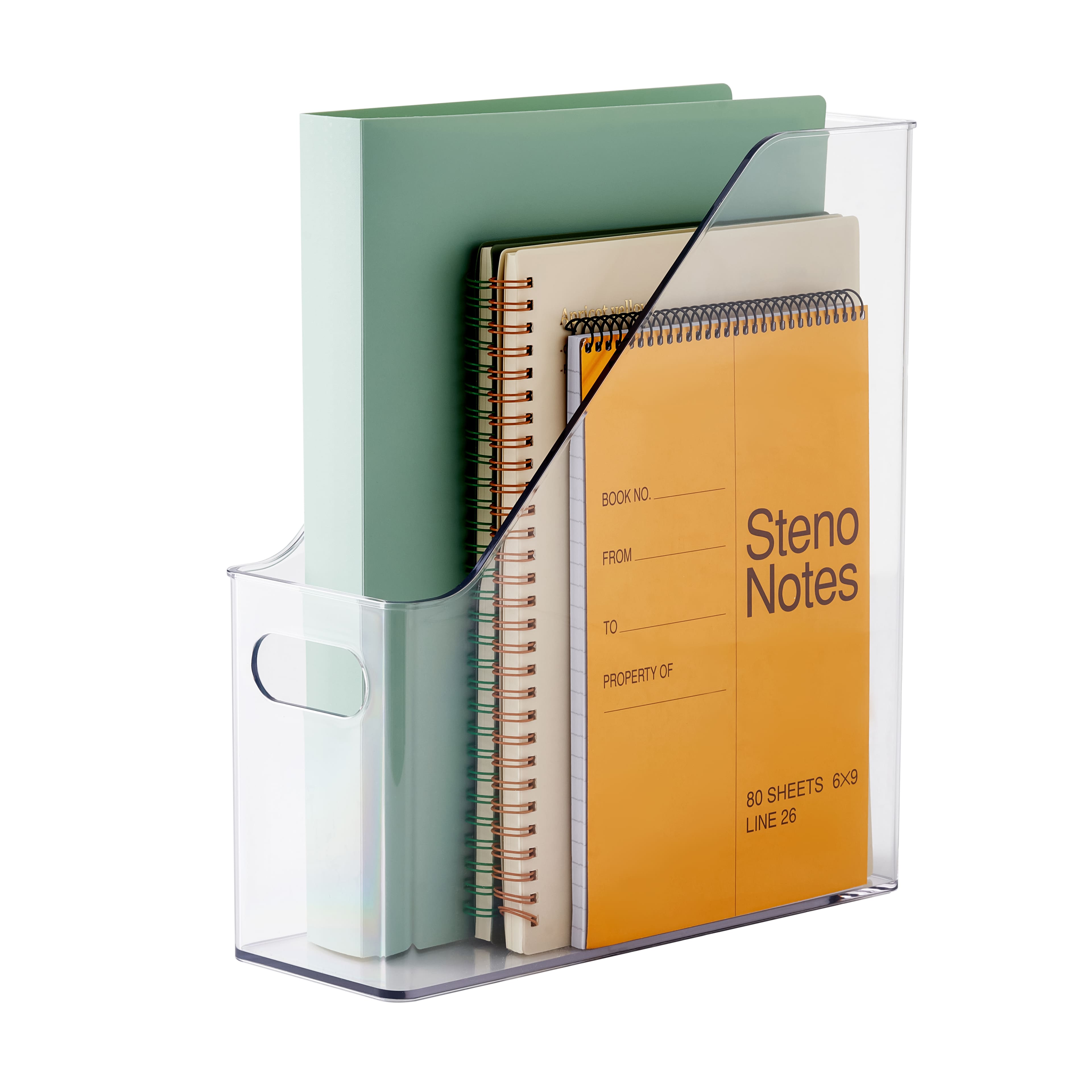 8 Pack: 12" Clear Magazine Storage Bin by Simply Tidy®