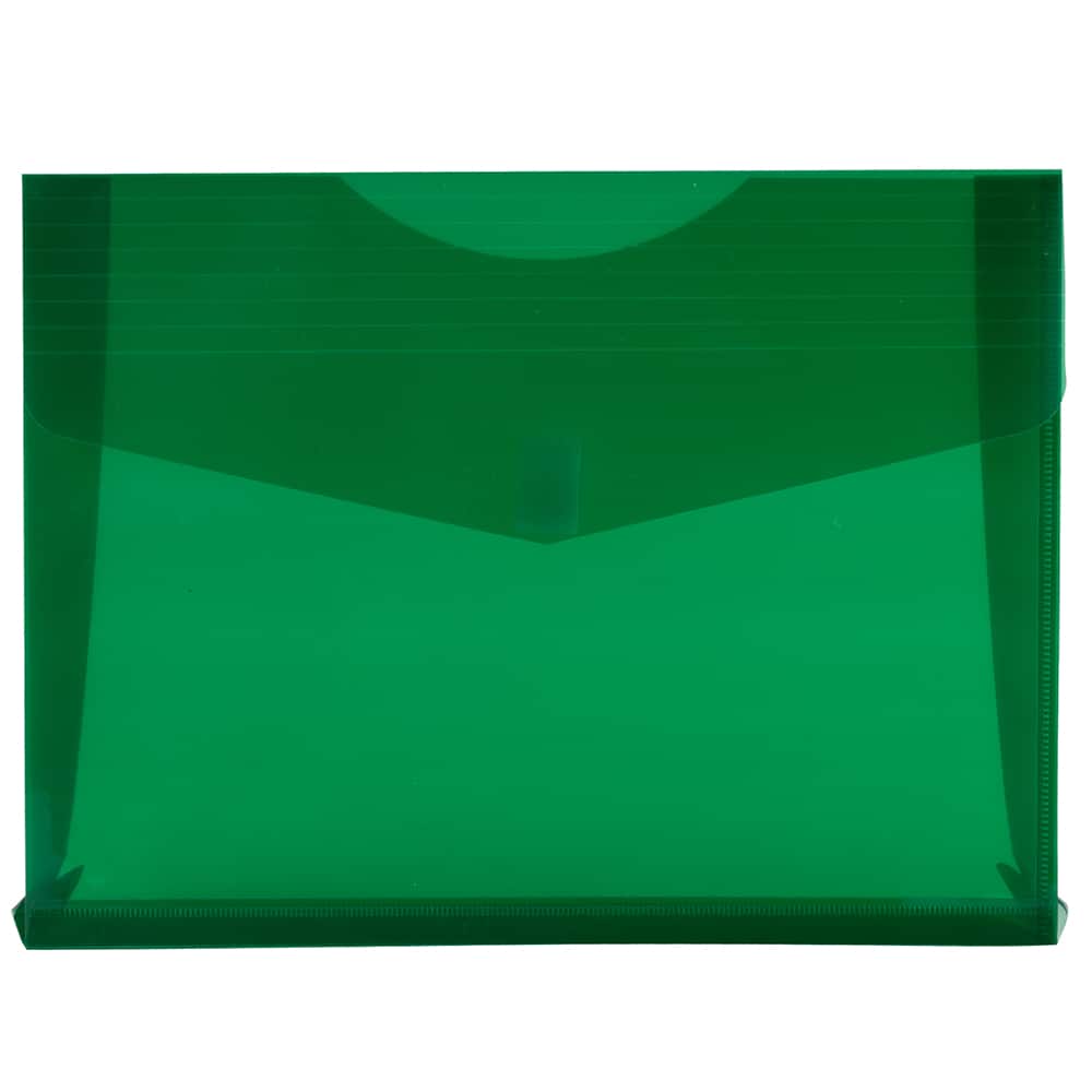 JAM Paper 9.75" x 13" Plastic Hook & Loop Closure Envelopes, 12ct.