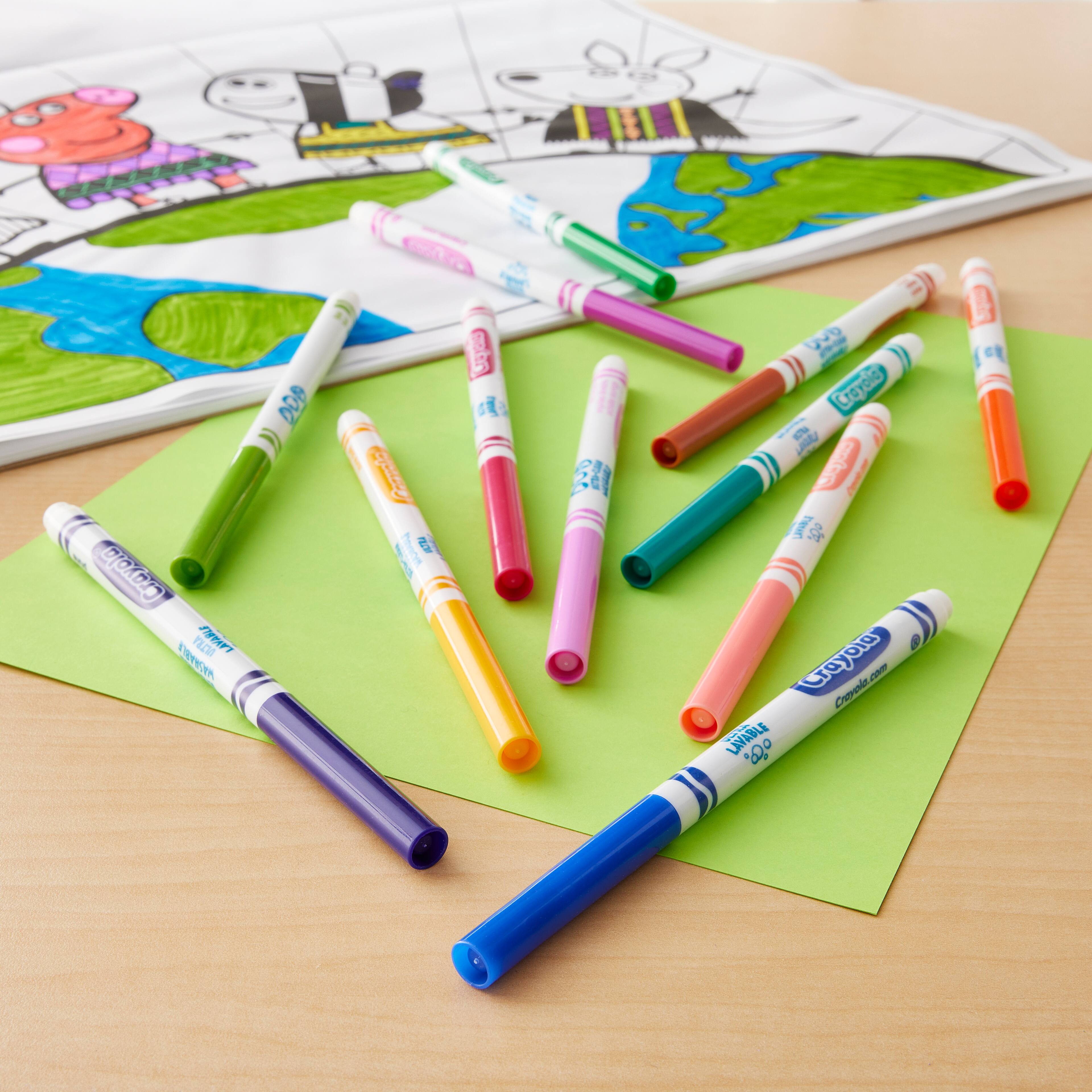 Crayola® Ultra-Clean™ Bold Colours Fine Line Washable Markers
