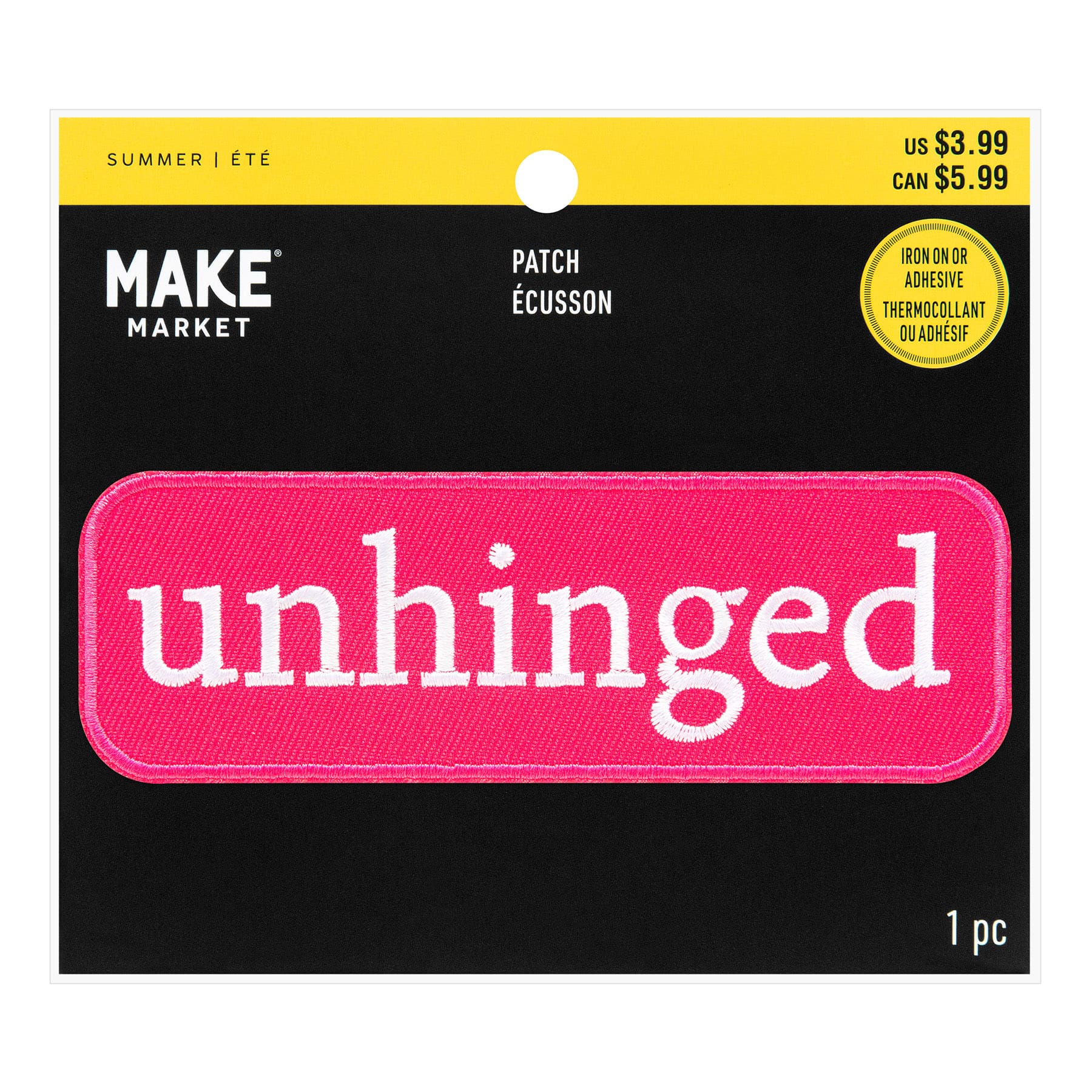 Summer Unhinged Iron-On & Adhesive Embroidered Patch by Make Market®