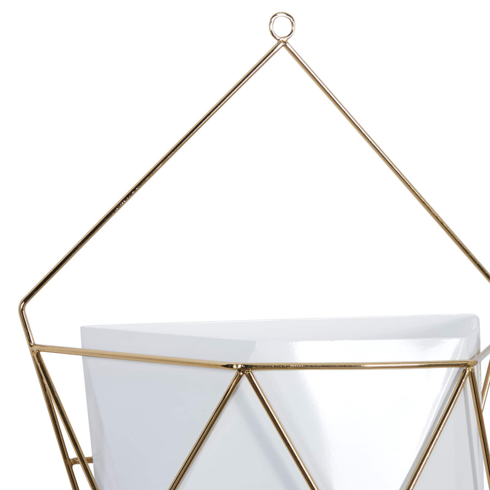 CosmoLiving by Cosmopolitan Set of 2 White Metal Contemporary Planter, 12", 15"
