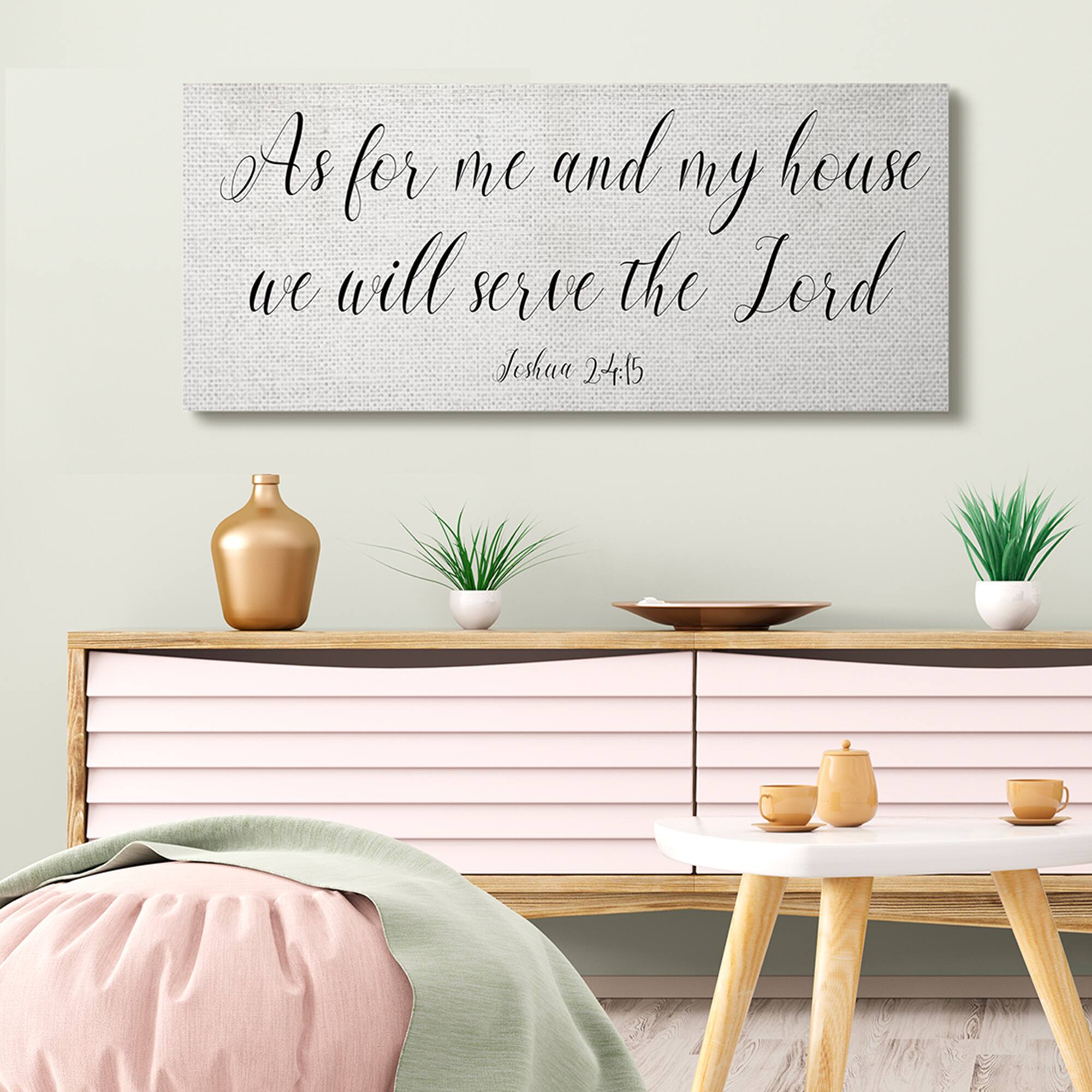 Stupell Industries We Will Serve the Lord Canvas Wall Art
