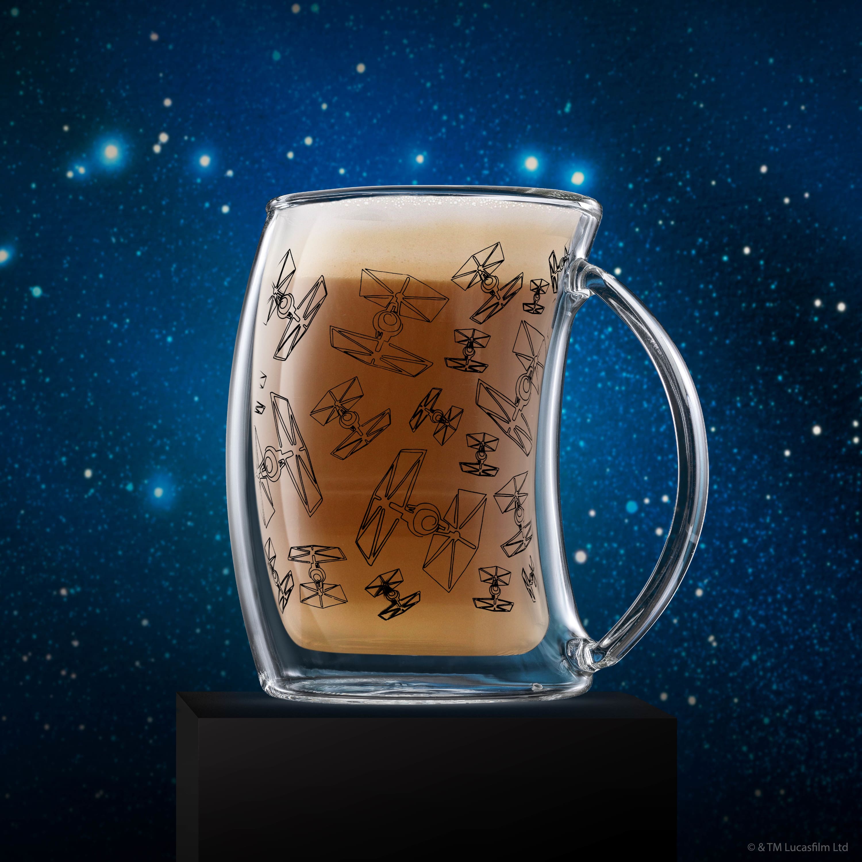 JoyJolt® Star Wars™ TIE Fighter™ 10oz. Double Wall Glass Mugs, 2ct.