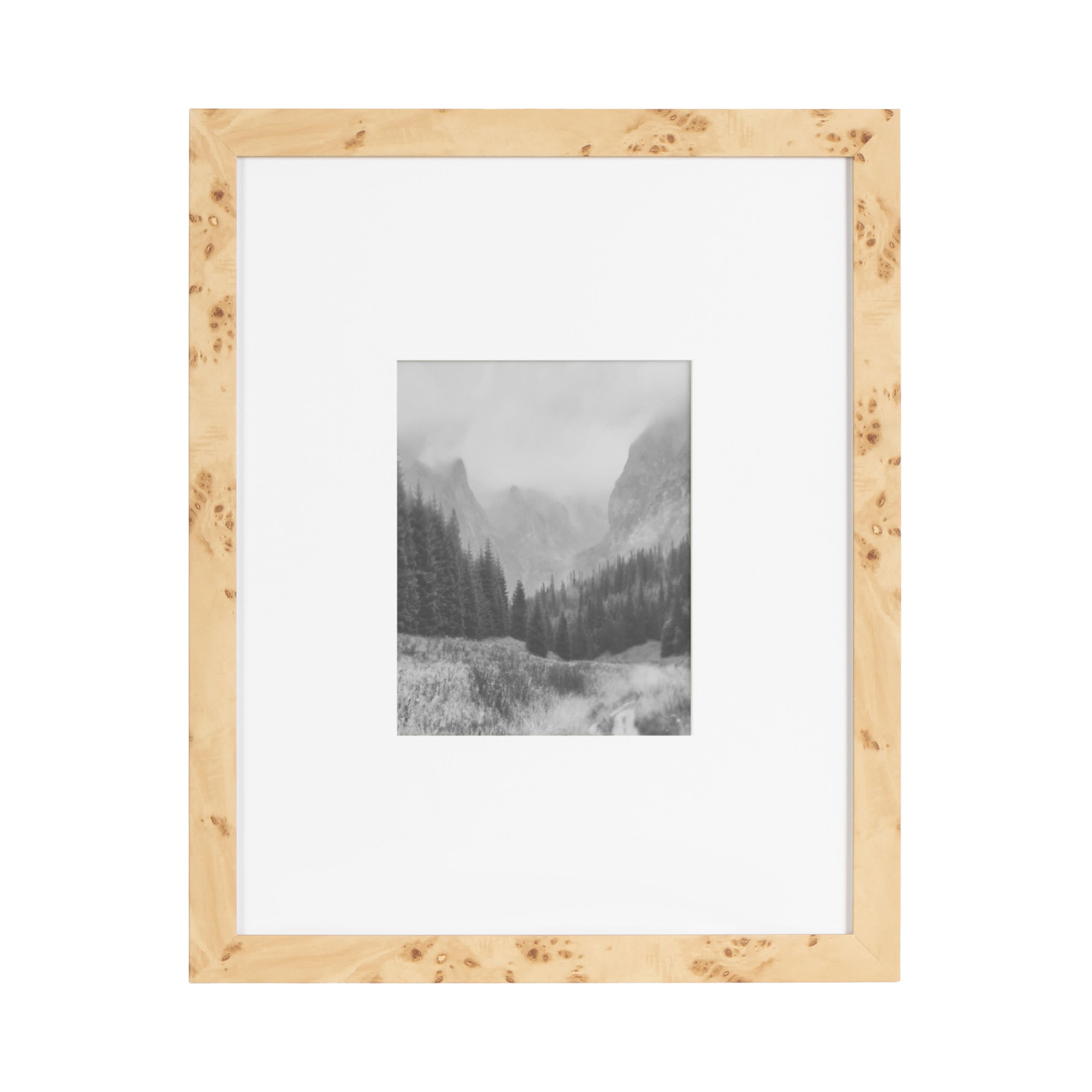 Kate and Laurel 16" x 20" Natural Brown Burlock Picture Frames with 8" x 10" Mat, 2ct.