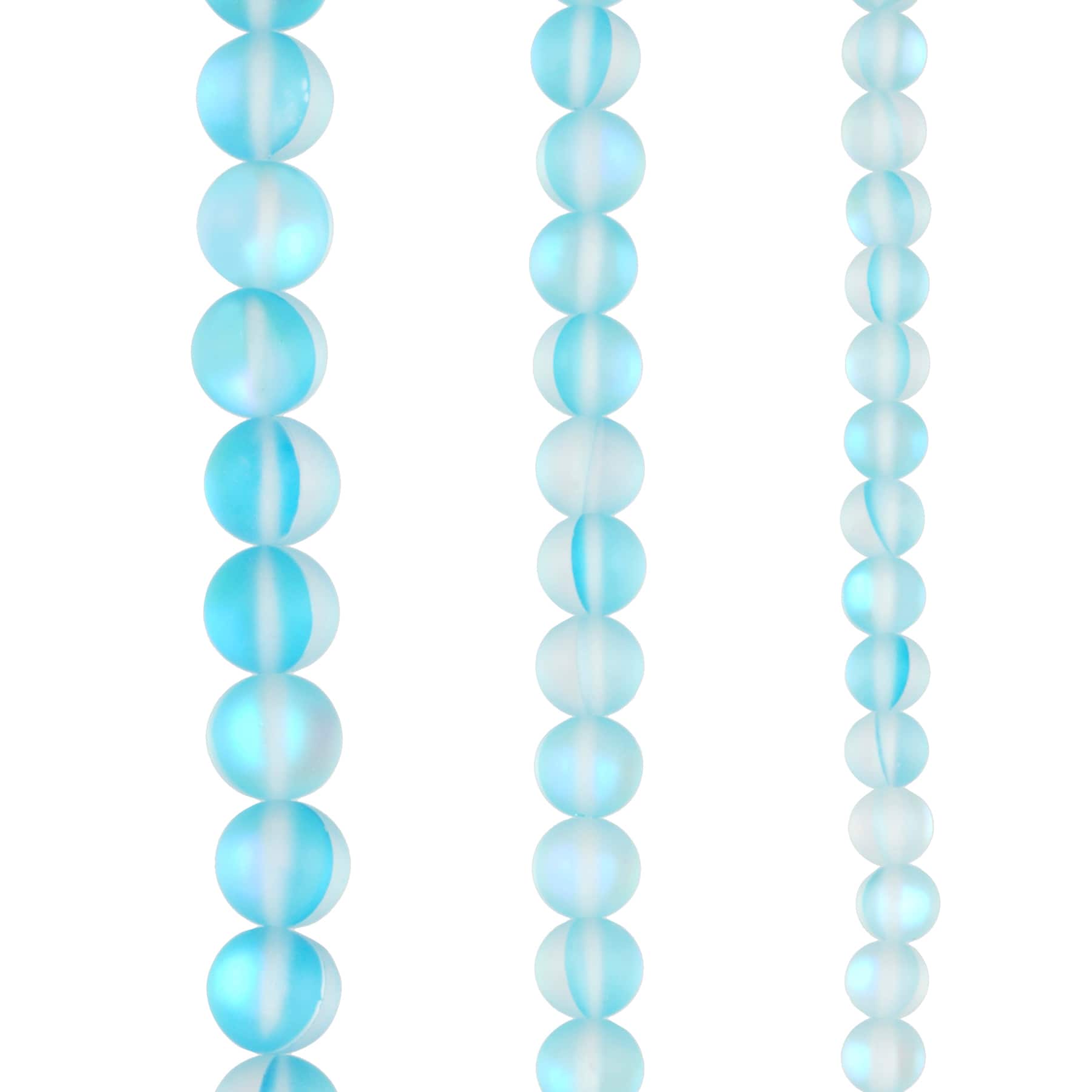 Aqua Matte Glass Round Beads by Bead Landing™