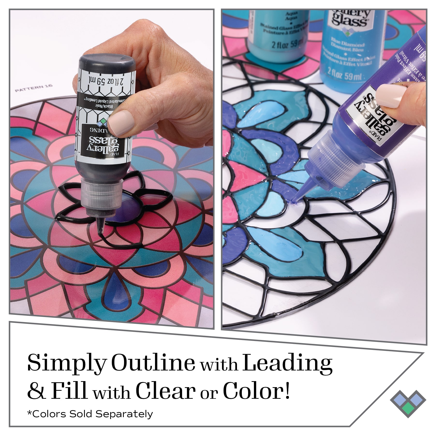 Plaid® Gallery Glass® Privacy Window Stained Glass Paint Set