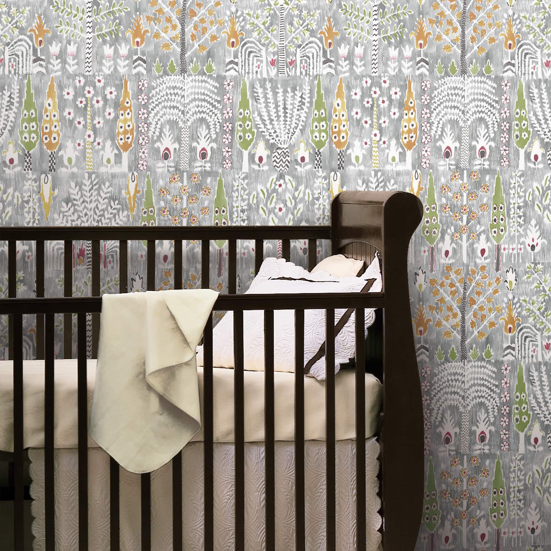 RoomMates Gray Persian Ikat Peel & Stick Wallpaper